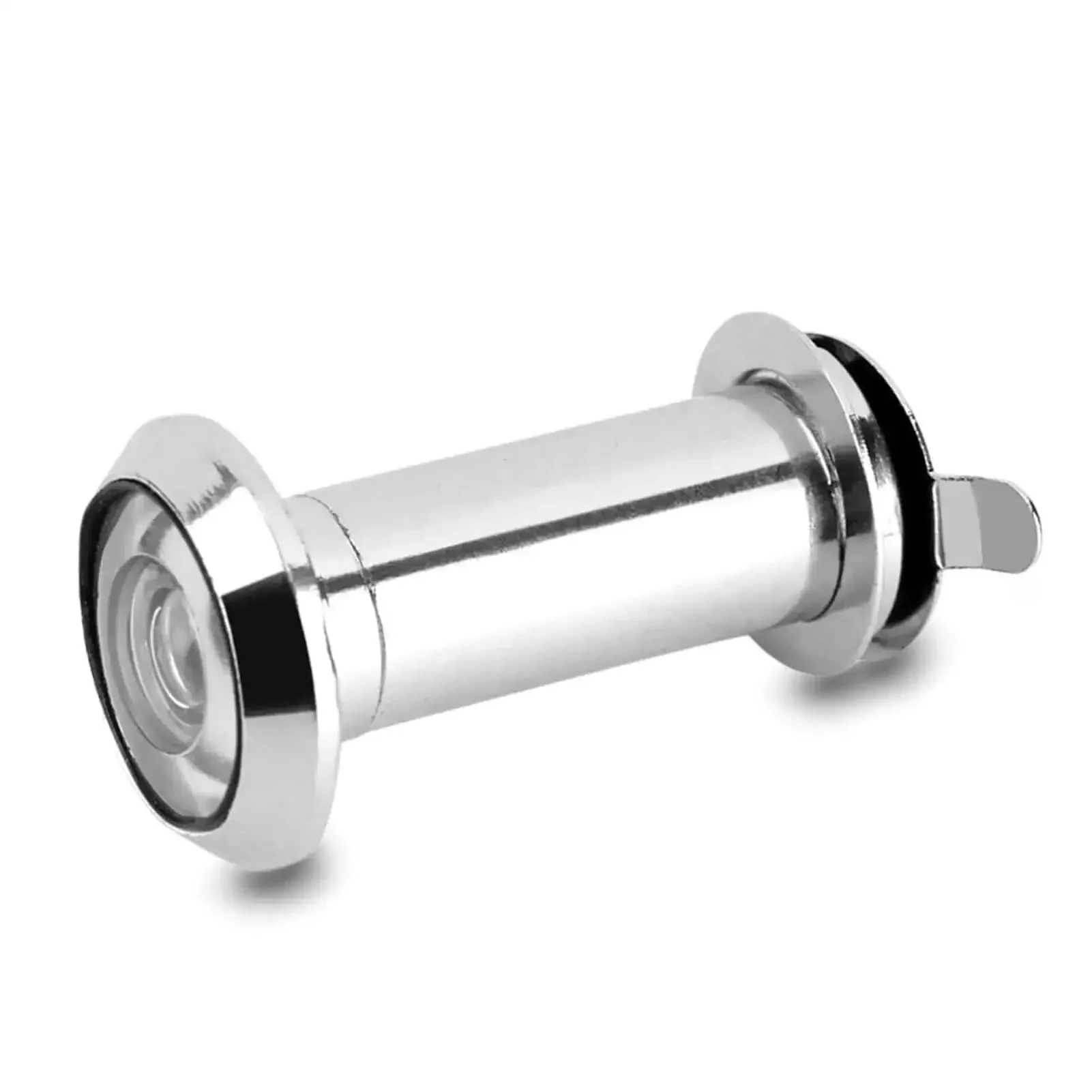 Beefed Up HD Door Peephole With 220 Degree Wide View Glass Lens And Heavy Duty Rotating Cover Fits 35mm To 55mm Door Thickness Perfect For Home Office Or Hotel Security Silver