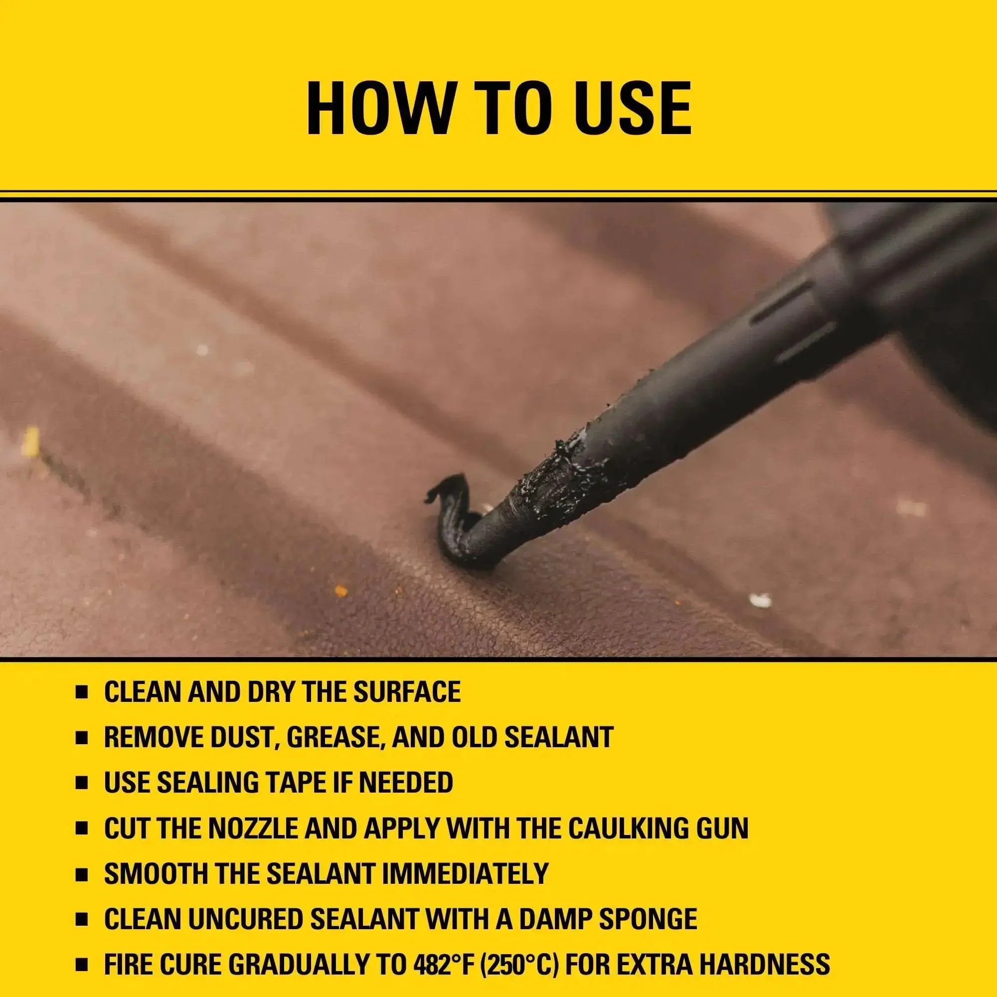 Beefed Up Heat Tolerance Silicone Sealant For Fireplaces Ovens Grills And Wood Stoves Fireproof Non Flammable Caulk Paintable Fast Drying 2 Pack 10.1 Oz Cartridges Up To 2700F - Image 6