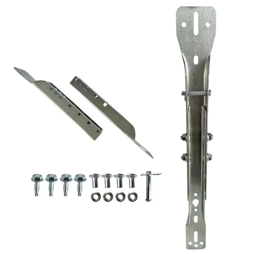 Beefed Up Heavy Duty Adjustable Garage Door Reinforcement Bracket For 18-24 Inch Panels Replacement Parts And Hardware Easy Install Kit Prevents Bending Sagging And Misalignment Restores Door Strength