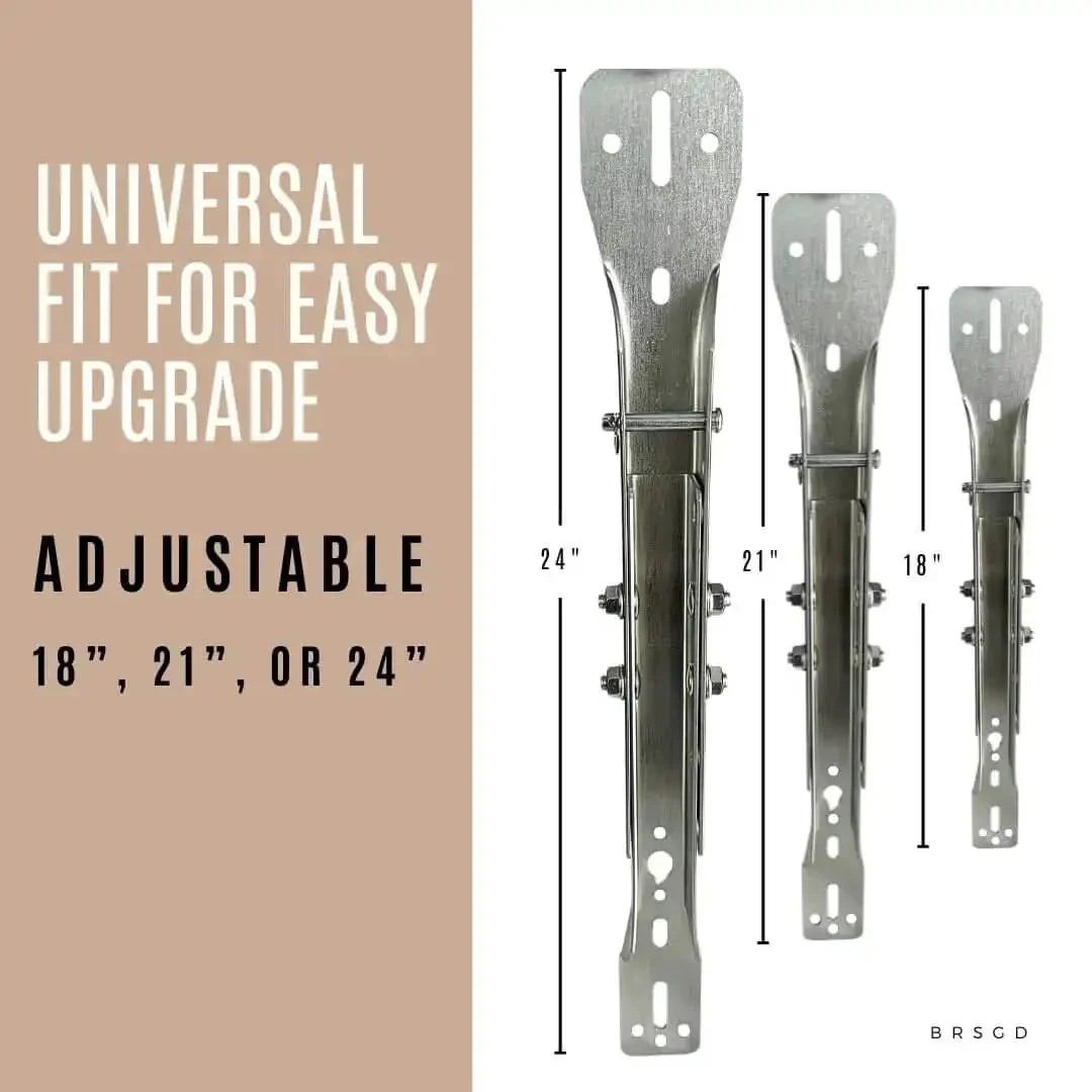 Beefed Up Heavy Duty Adjustable Garage Door Reinforcement Bracket For 18-24 Inch Panels Replacement Parts And Hardware Easy Install Kit Prevents Bending Sagging And Misalignment Restores Door Strength - Image 4