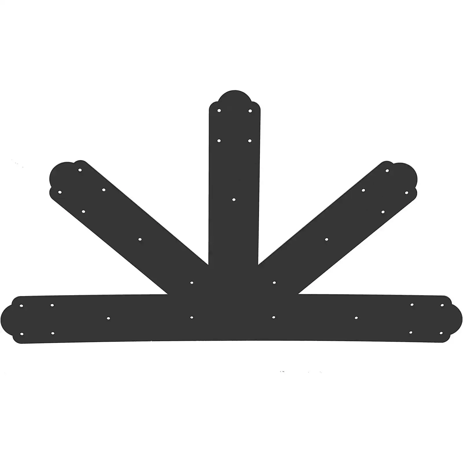 Beefed Up Heavy Duty Black Powder Coated Gable Plate And 12 By 12 Pitch Gable Bracket Set With 4 mm Steel Truss Nail Plates Decorative Beam Corner Plate With Bolts For Wooden Beams Rust Resistant Easy Install And Strong Joint Support