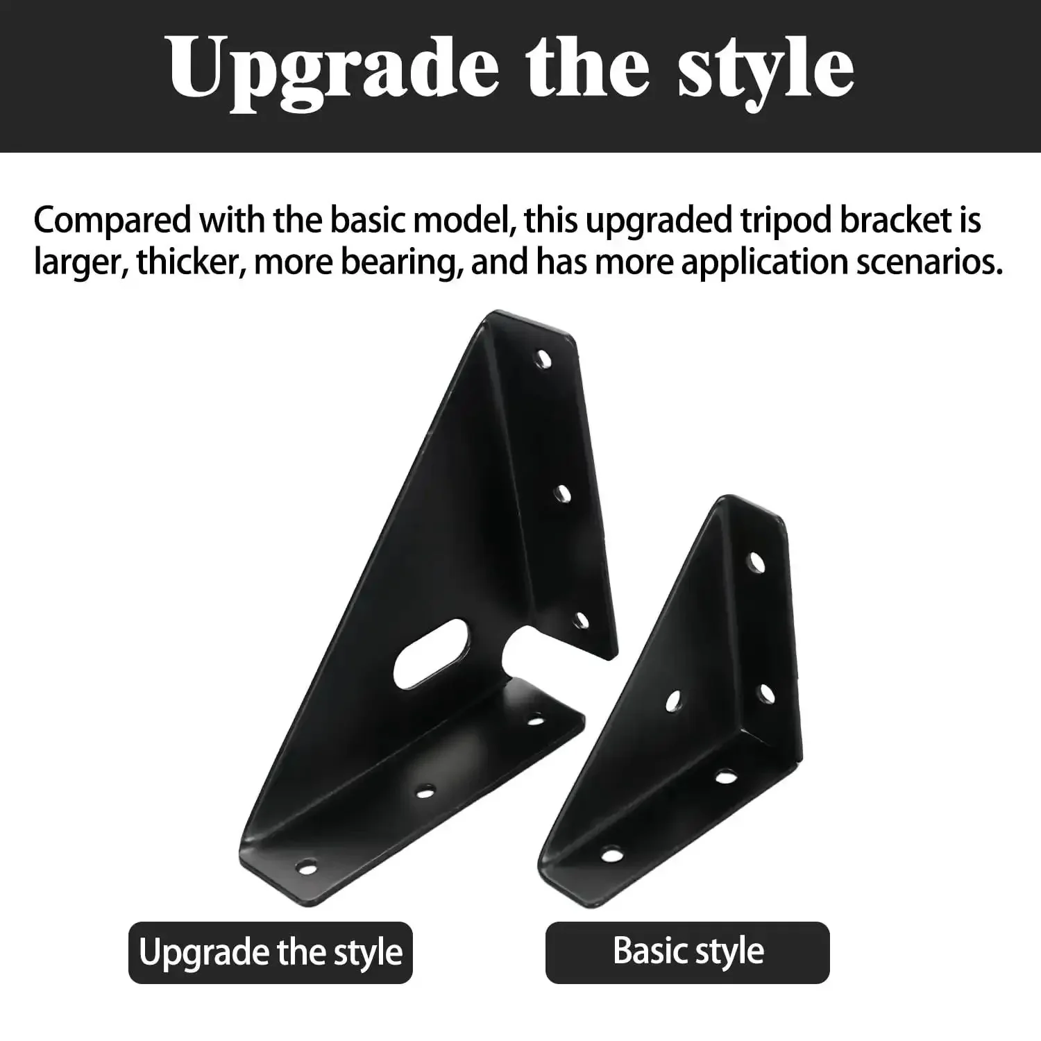 Beefed Up Heavy Duty Gusset Joints 4 Pack For Tables Chairs Cabinets Beds Trapezoid Corner Braces And Shelf Support Fasteners Durable Black Furniture Stabilizers For Home Projects - Image 6