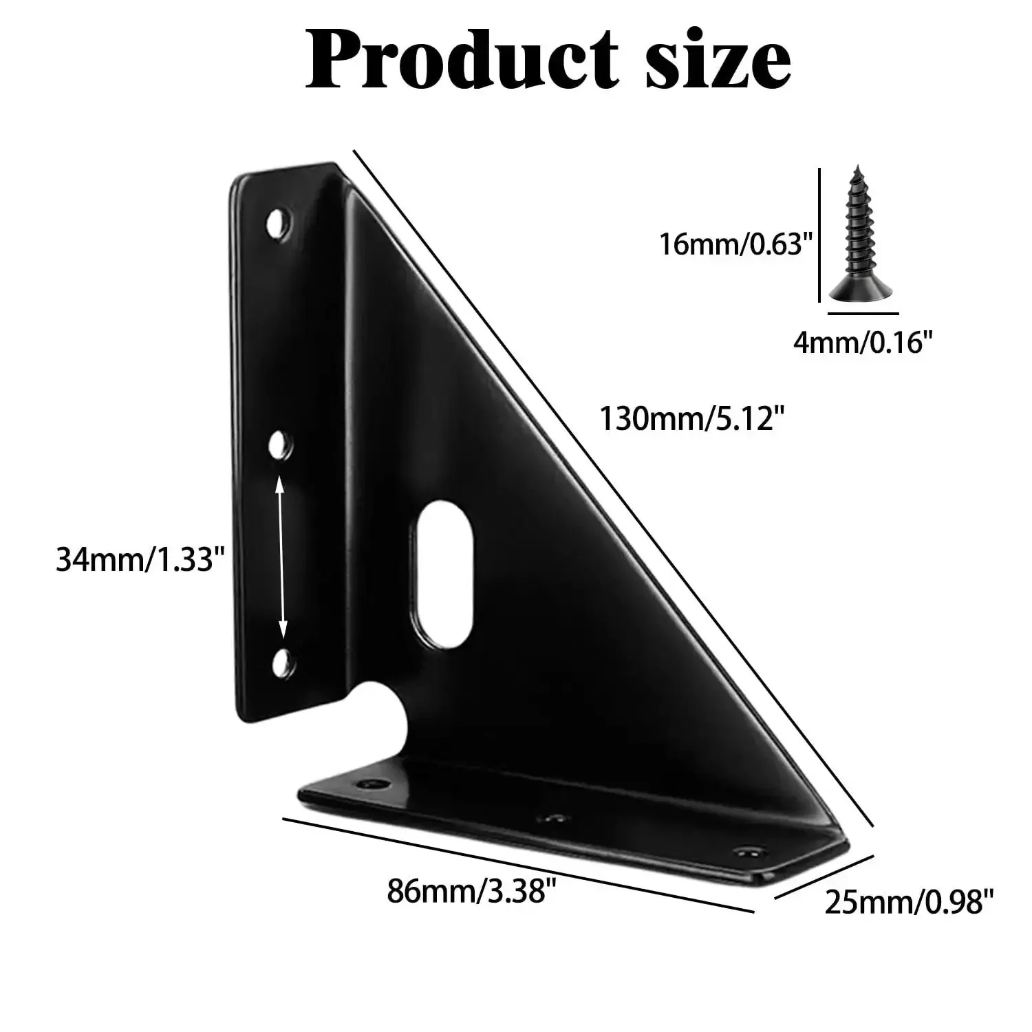 Beefed Up Heavy Duty Gusset Joints 4 Pack For Tables Chairs Cabinets Beds Trapezoid Corner Braces And Shelf Support Fasteners Durable Black Furniture Stabilizers For Home Projects - Image 8
