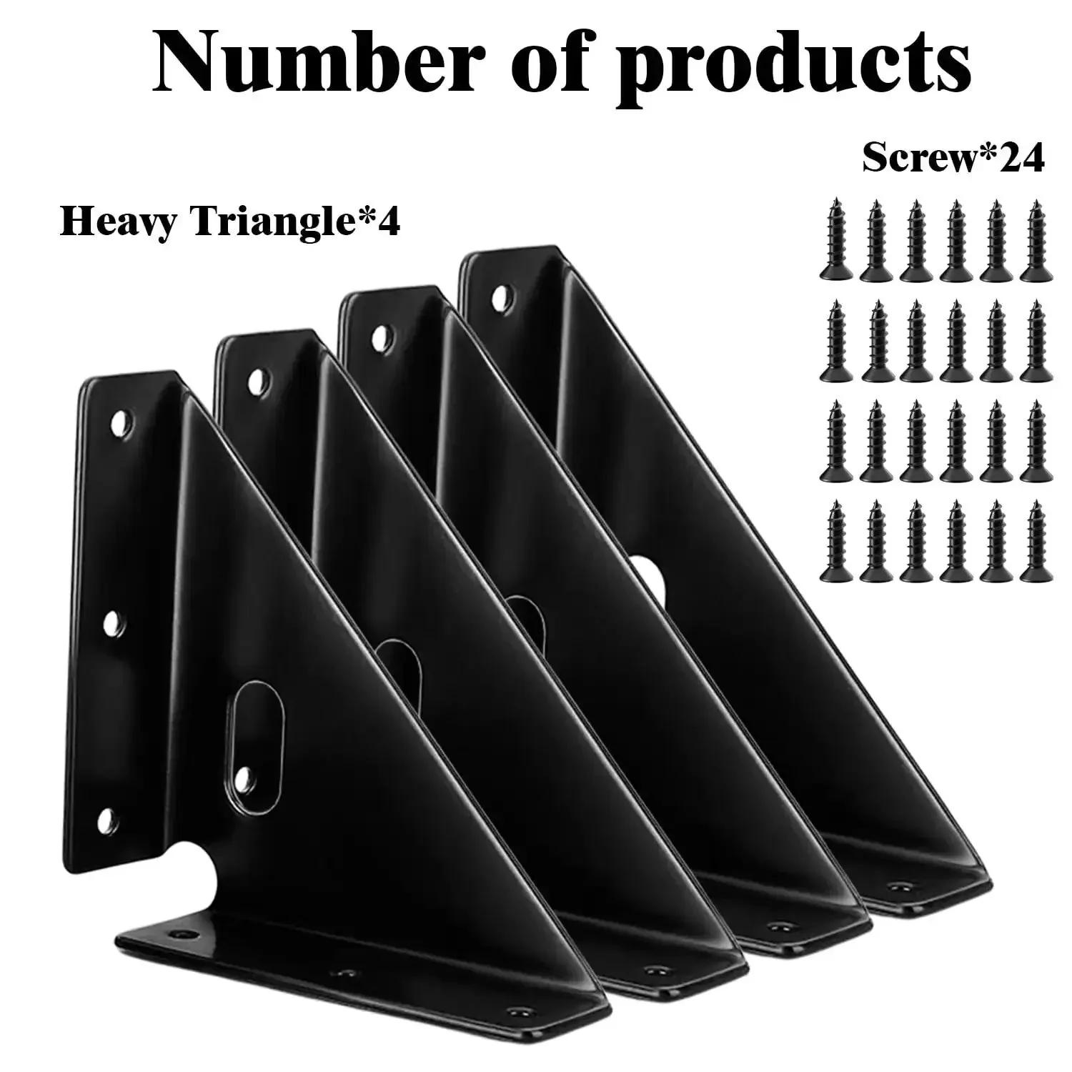 Beefed Up Heavy Duty Gusset Joints 4 Pack For Tables Chairs Cabinets Beds Trapezoid Corner Braces And Shelf Support Fasteners Durable Black Furniture Stabilizers For Home Projects - Image 9