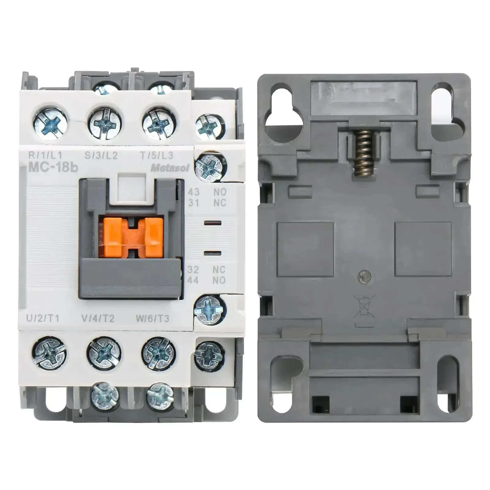 Beefed Up Heavy Duty Magnetic Contactor 3 Pole 40A Ith With 110/120V AC Coil, 18A AC-3 Rating, 1NO 1NC Auxiliary Contacts, UL Listed And CE Certified, 35mm DIN Rail Mount Motor Starter For Industrial Motors - Image 5