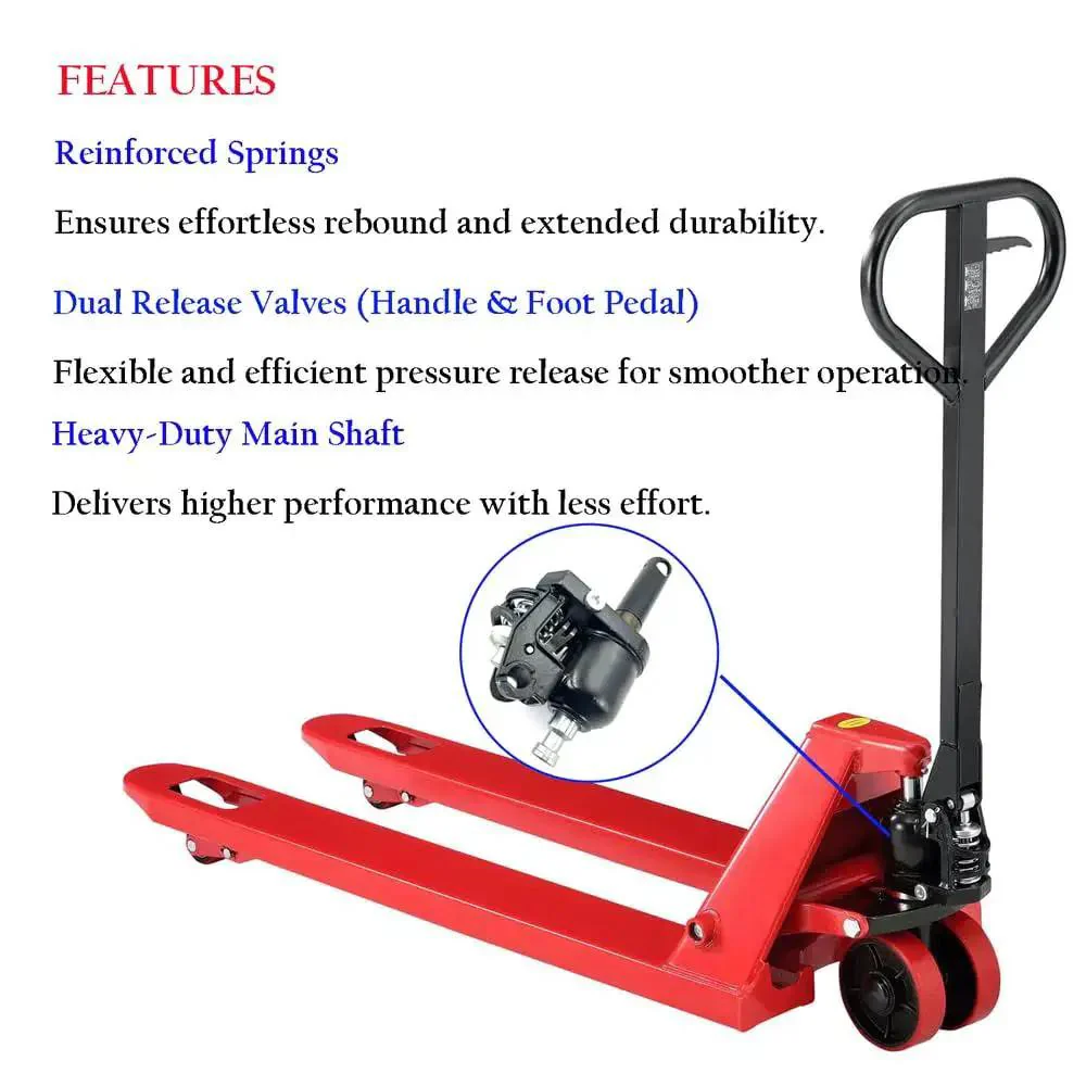 Beefed Up Heavy Duty Pallet Jack Replacement Pump Kit For DIY Repair And Restoration 4400 Lb Capacity Hydraulic Pump With 45mm Shaft 165mm Handle Length And 25mm Wheel Axle Fit Pallet Truck - Image 7