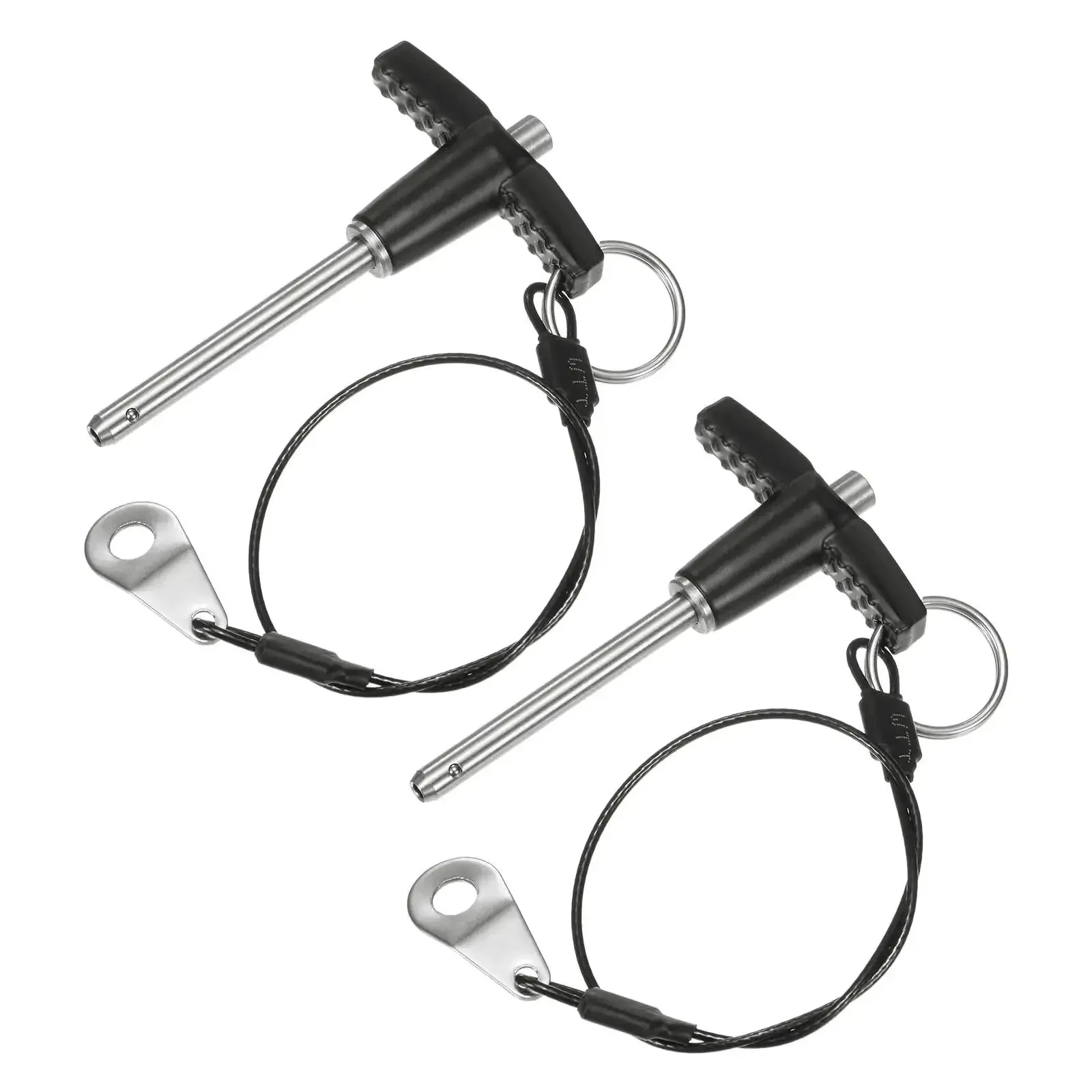 Beefed-Up Heavy Duty T-Handle Quick Release Lock Pins 3/16 Inch Diameter by 1 9/16 Inch Length With Lanyard Cable 304 Stainless Steel Perfect For Speaker Rigs Aviation Gear Gym Machines And Industrial Equipment
