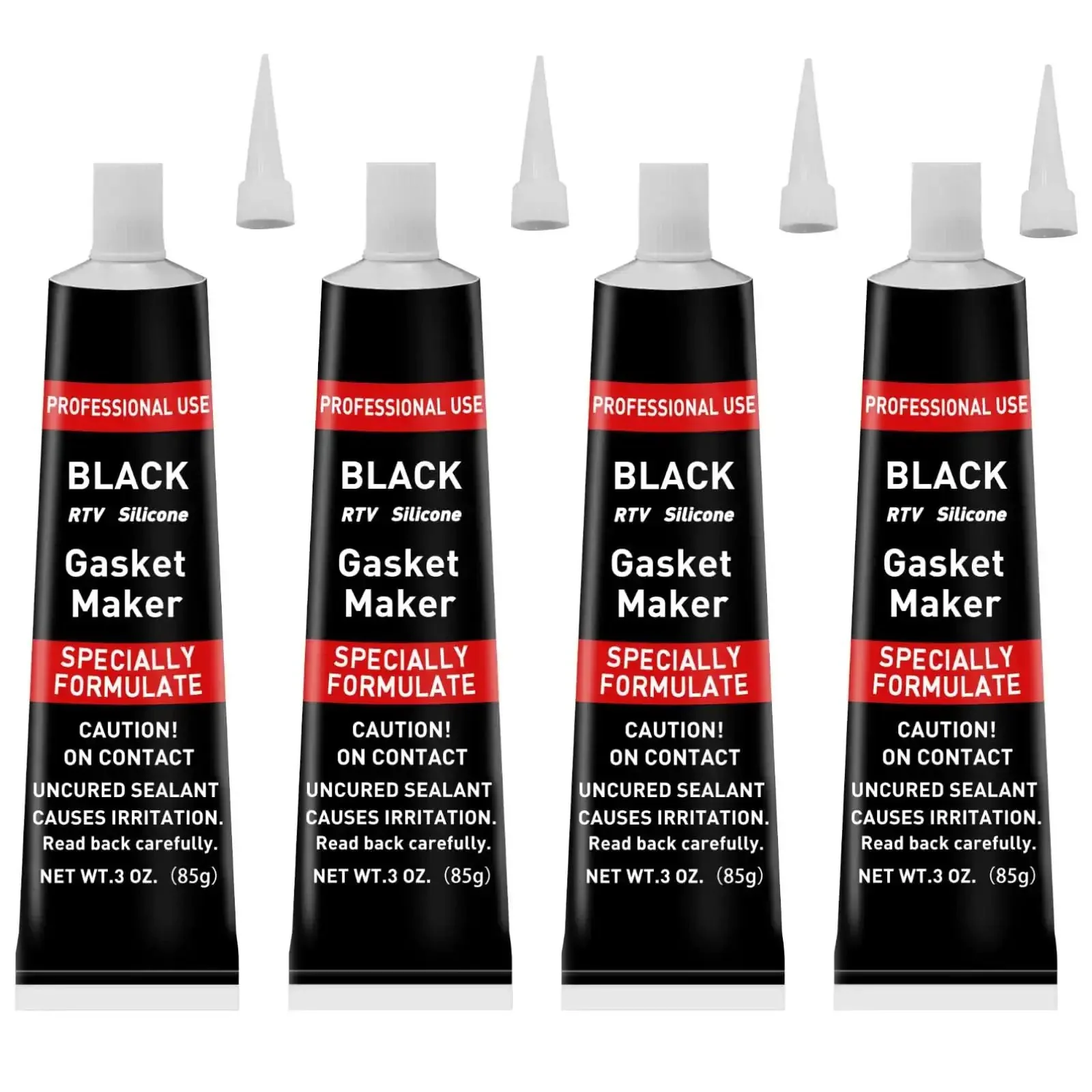 Beefed-Up High Temperature RTV Silicone Gasket Maker Sealant Black, Shockproof And Leakproof For Engines, Transmissions, Superchargers, And All Gasket Types