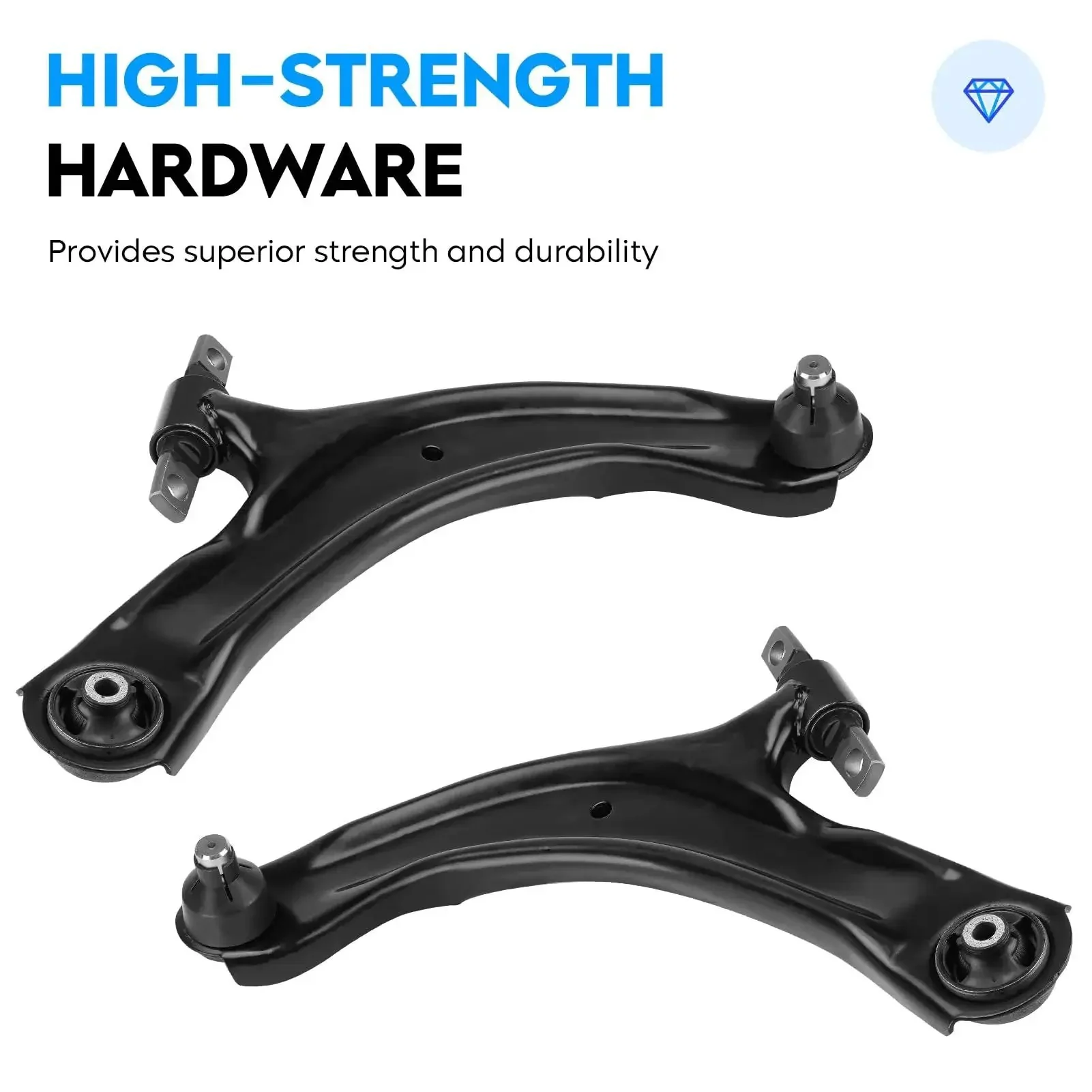 Beefed Up Nissan Rogue Front Lower Control Arm Kit With End Link Sway Bar And Inner Tie Rod Ends For 2008-2013 And Select 2014-2015 Includes Driver And Passenger Outer And Inner Suspension 8 Piece Kit MS30194 MS30195 - Image 4