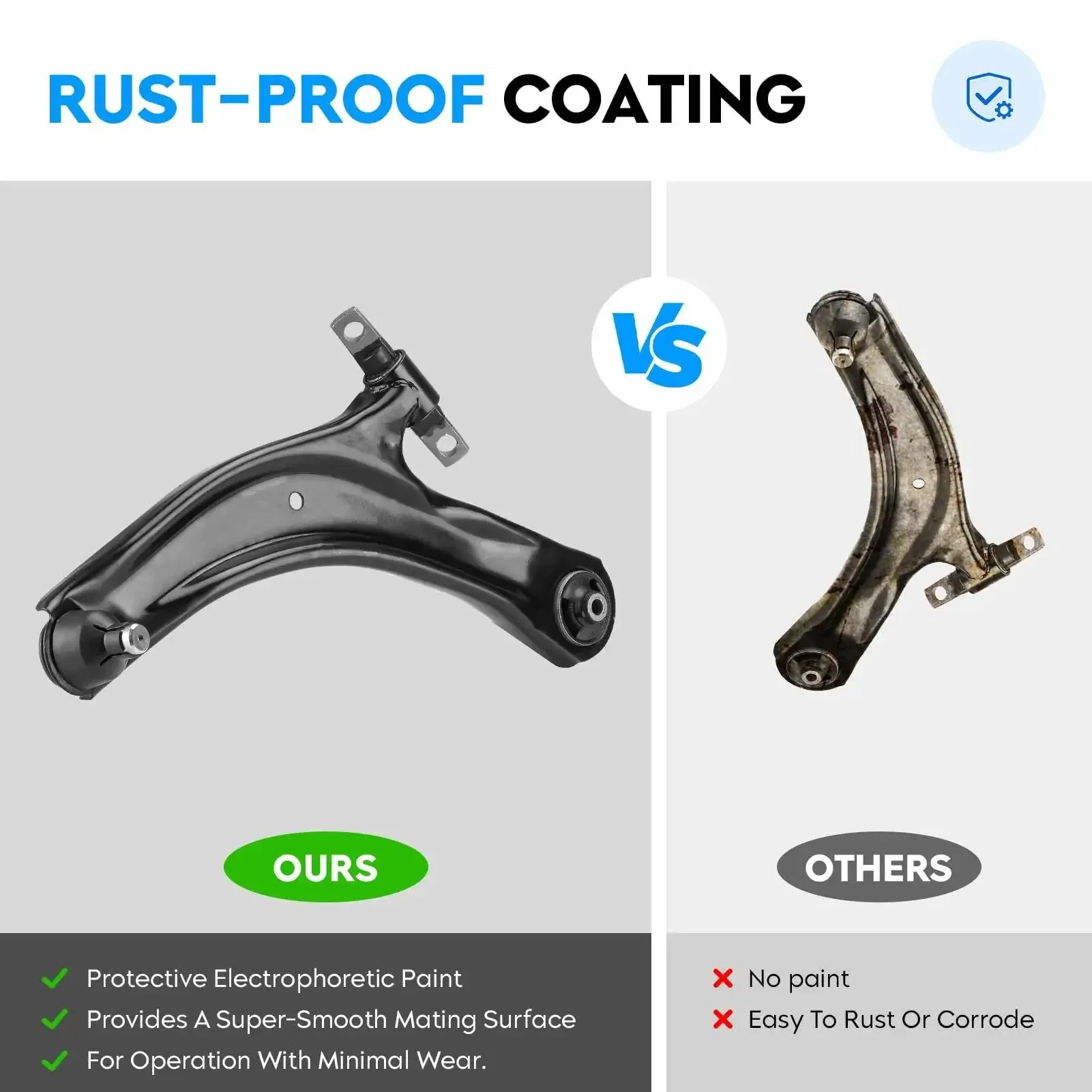 Beefed Up Nissan Rogue Front Lower Control Arm Kit With End Link Sway Bar And Inner Tie Rod Ends For 2008-2013 And Select 2014-2015 Includes Driver And Passenger Outer And Inner Suspension 8 Piece Kit MS30194 MS30195 - Image 6