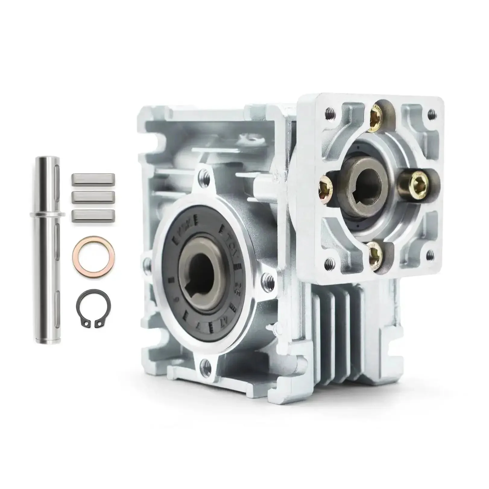 Beefed-Up NMRV 030 Worm Gear Reducer For NEMA 23 Motors 30 To 1 Reduction 12V Compatible Drive Flange Input And Output Shaft Quiet Smooth Performance For Stepper Or Servo Motors Easy Install And Maintenance - Image 7