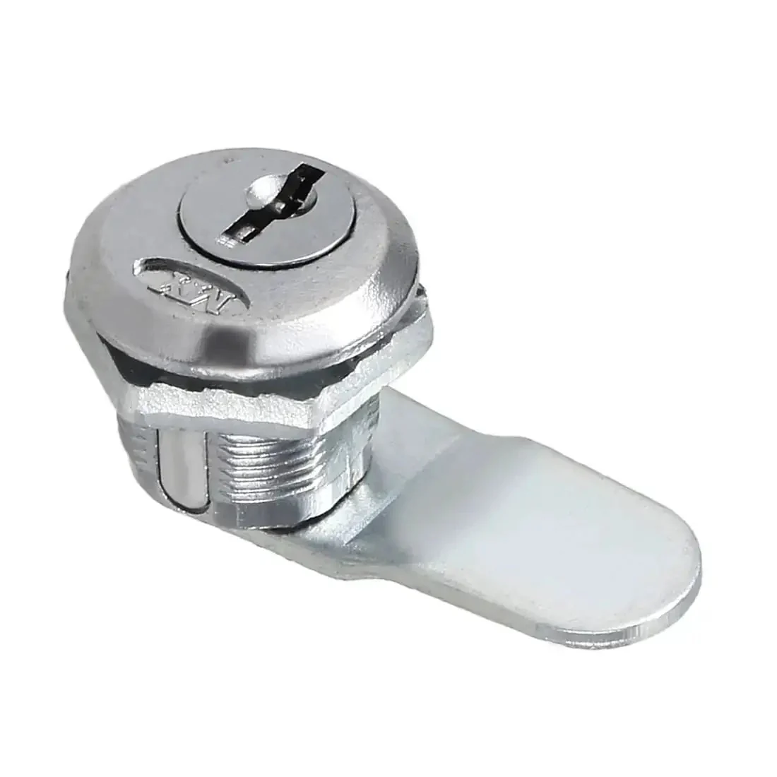 Beefed-Up Offset Cam Lock For Cabinets And Drawers, 5/8 Inch Cylinder Length, No. 10 Cam, Fits Up To 3/8 Inch Panel Thickness, Chrome Zinc Alloy Finish, Keyed Differently, Durable Locking Hardware For Secure Storage - Image 2