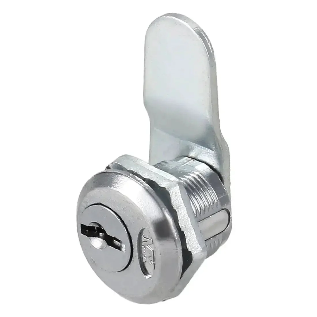 Beefed-Up Offset Cam Lock For Cabinets And Drawers, 5/8 Inch Cylinder Length, No. 10 Cam, Fits Up To 3/8 Inch Panel Thickness, Chrome Zinc Alloy Finish, Keyed Differently, Durable Locking Hardware For Secure Storage - Image 5