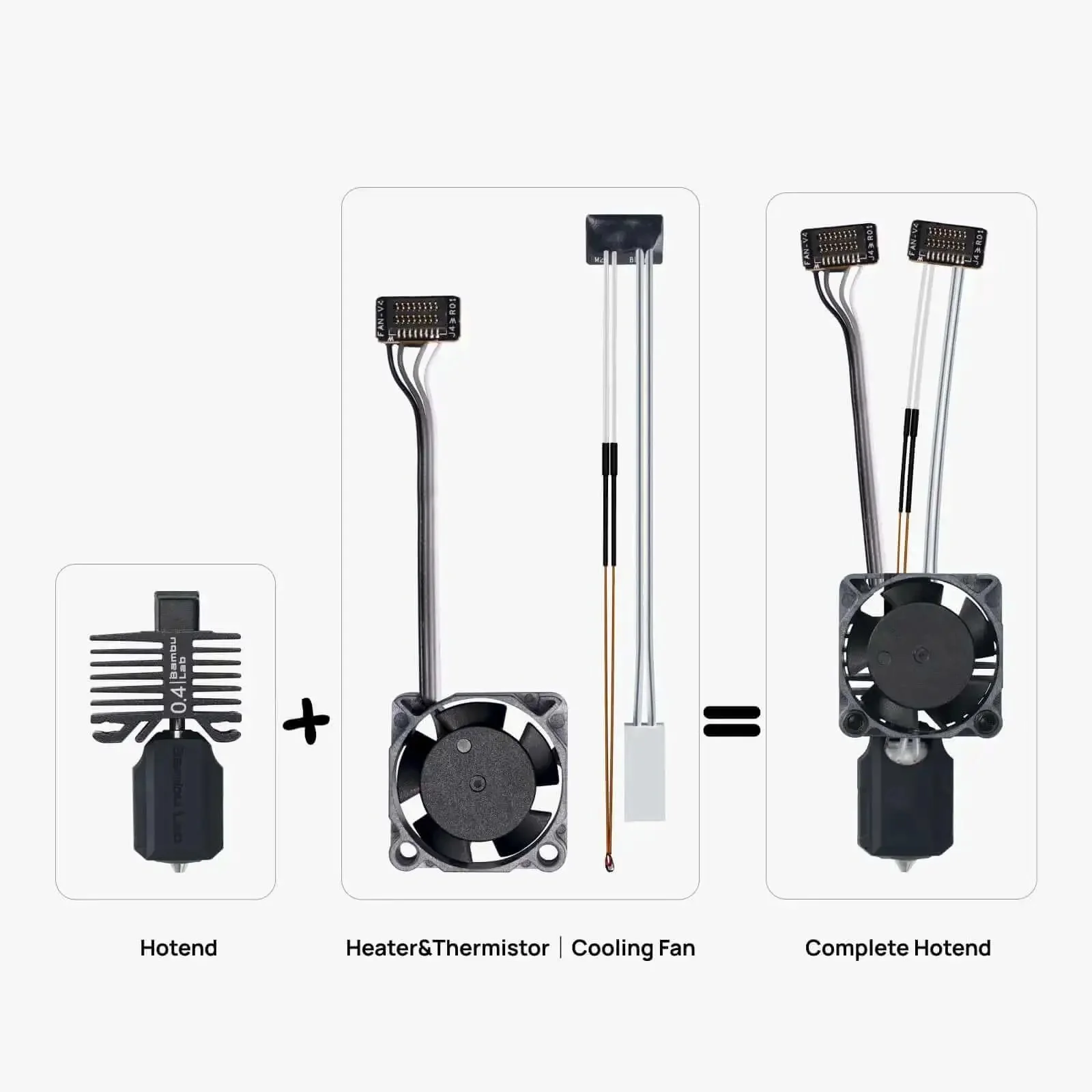 Beefed-Up P1P P1S Hotend Full Assembly Kit With Hardened Steel Nozzle 0.4mm Ceramic Heater, Cooling Fan And Heating Block For 3D Printing Replacement, Compatible With P1P And P1S Models, 300C High Temp Ready - Image 6