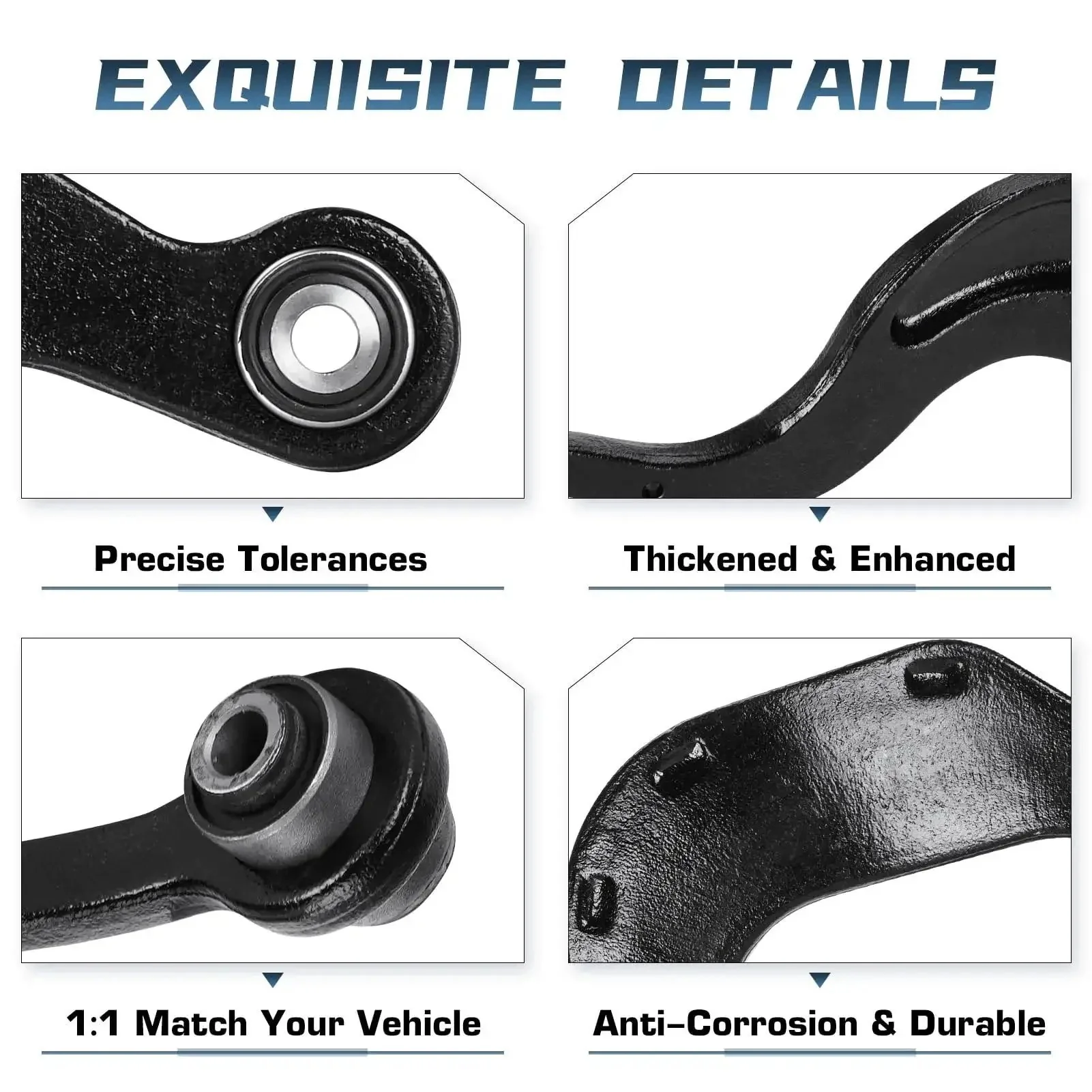 Beefed-Up Rear Upper Control Arm Set For 2008-2017 Buick Enclave, 2009-2017 Chevrolet Traverse, 2007-2016 GMC Acadia, 2017 Acadia Limited, Saturn Outlook Left And Right Passenger And Driver Side Replacement 2 Piece Kit - Image 6
