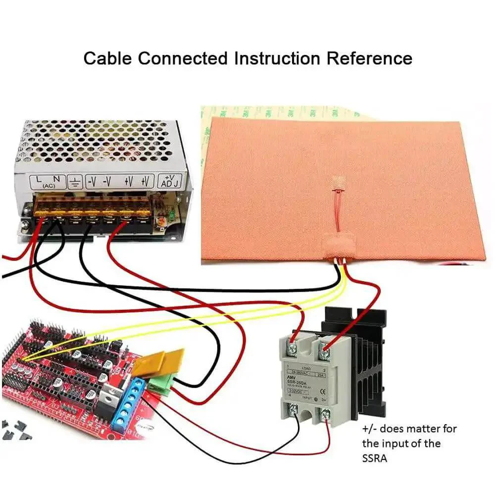 Beefed Up Silicone Heated Bed Mat For 3D Printers 120V 750W With NTC 100K Thermistor No Hole 300x300mm 12x12 In Keeps Heat Even And Ready For Prime Time Upgrades Durable Easy Install For Superior Heat - Image 8