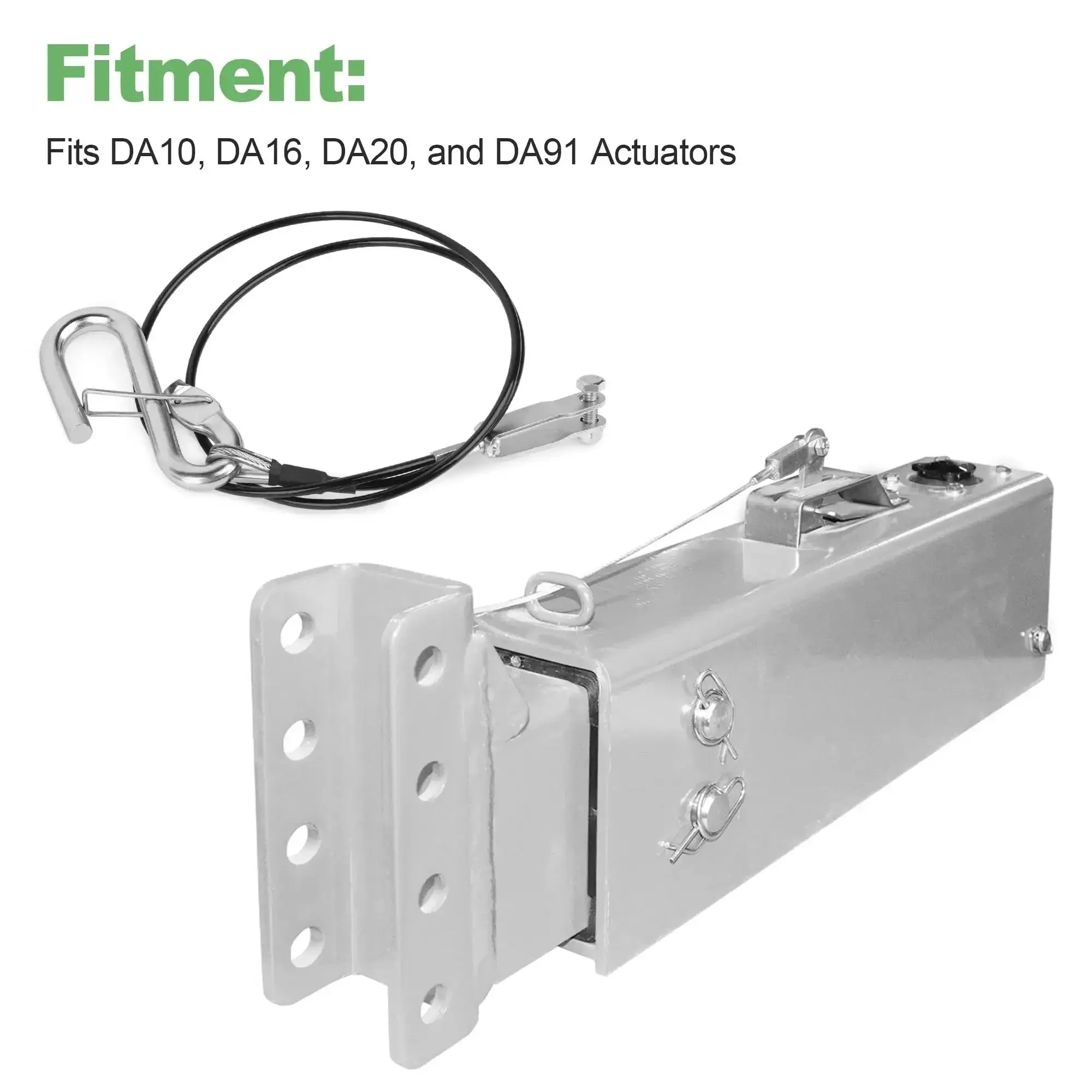 Beefed Up Trailer Brake Hydraulic Surge Actuator Breakaway Cable Assembly For DA10 DA16 DA20 DA91 Actuators 3/32 Inch Cable 44 Inch Overall Length S Hook Tow Attachment Sturdy Safety Kit For Reliable Stopping - Image 5