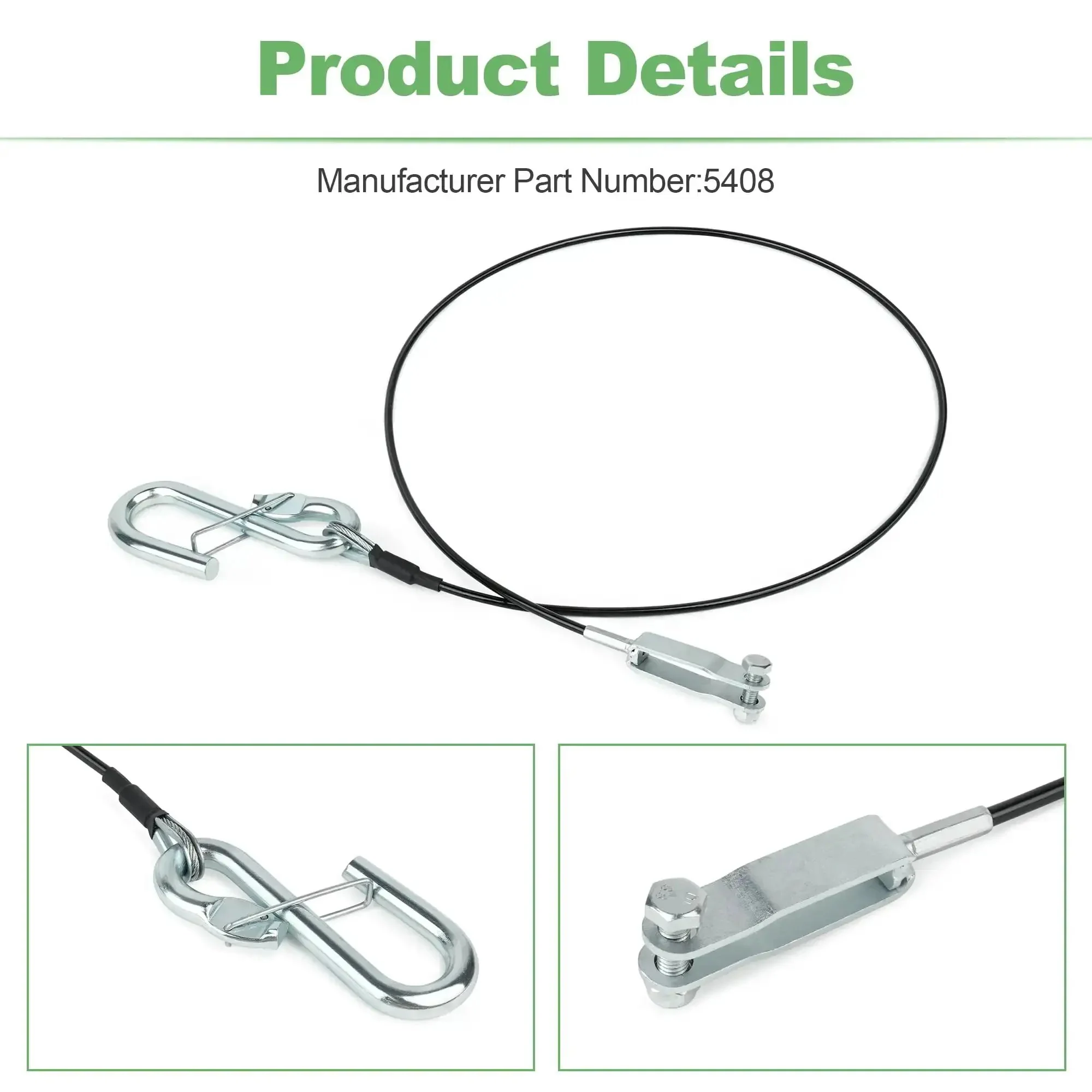 Beefed Up Trailer Brake Hydraulic Surge Actuator Breakaway Cable Assembly For DA10 DA16 DA20 DA91 Actuators 3/32 Inch Cable 44 Inch Overall Length S Hook Tow Attachment Sturdy Safety Kit For Reliable Stopping - Image 7