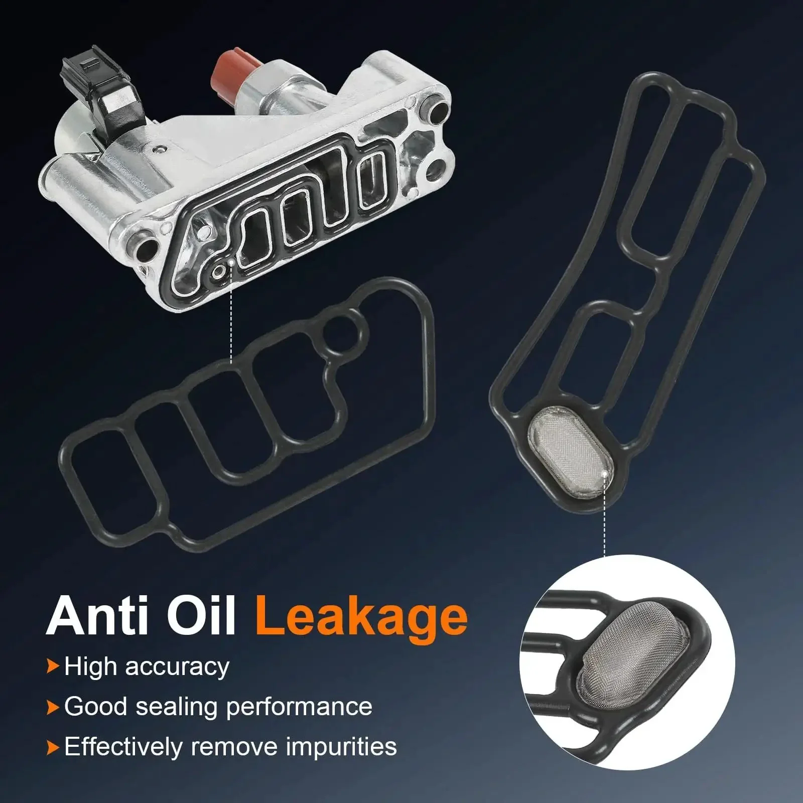 Beefed Up VTEC Solenoid Gasket Filter Kit For Acura RDX 2013 2014 2015 And Honda Accord Crosstour 2010 2011 2012 2013 2014 2015 3.5L V6 Engine Includes 15810R70A03 15810R70A04 15815R70A01 15845R70A01 Cylinder Head VVT Spool Valve Gasket Replacement - Image 4