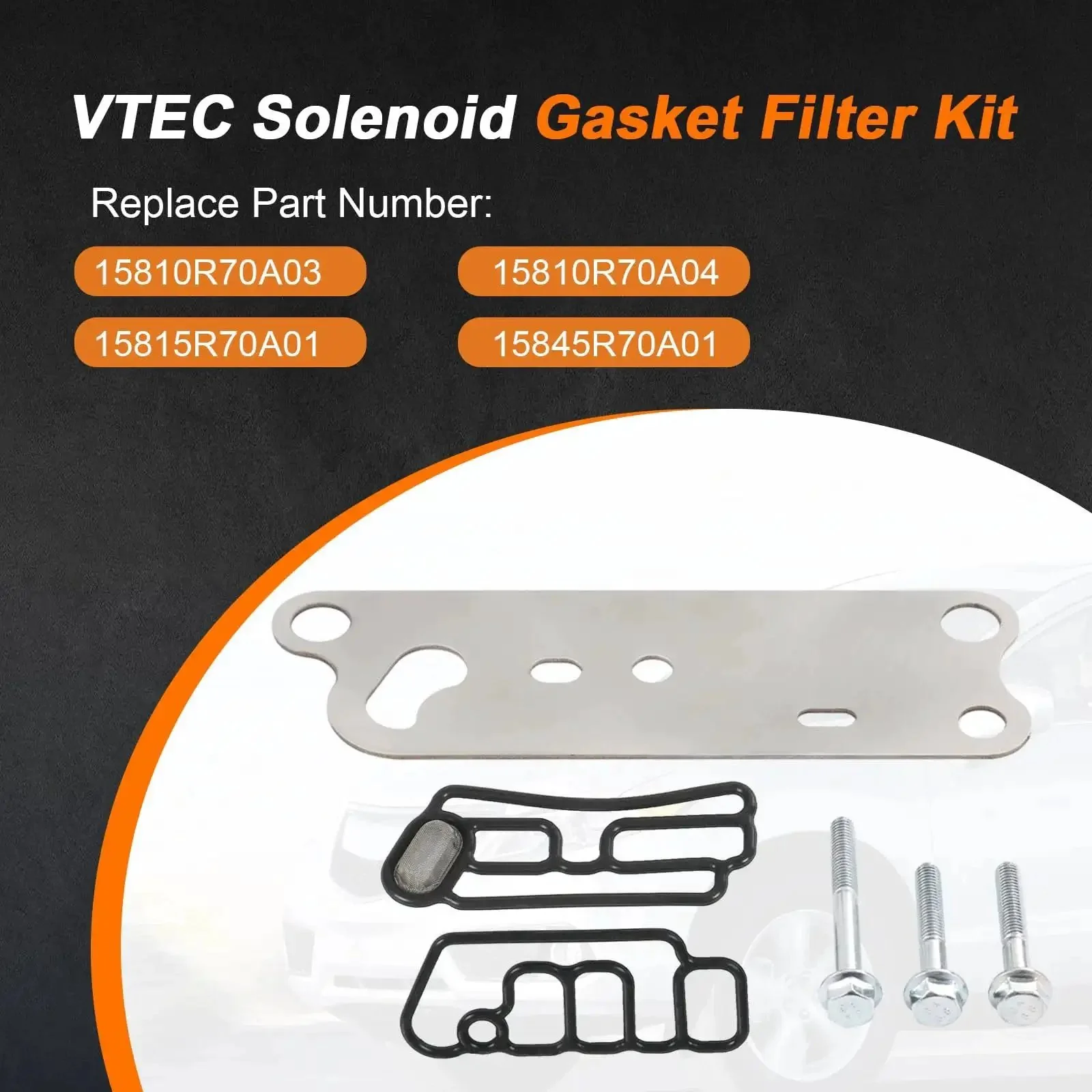 Beefed Up VTEC Solenoid Gasket Filter Kit For Acura RDX 2013 2014 2015 And Honda Accord Crosstour 2010 2011 2012 2013 2014 2015 3.5L V6 Engine Includes 15810R70A03 15810R70A04 15815R70A01 15845R70A01 Cylinder Head VVT Spool Valve Gasket Replacement - Image 7