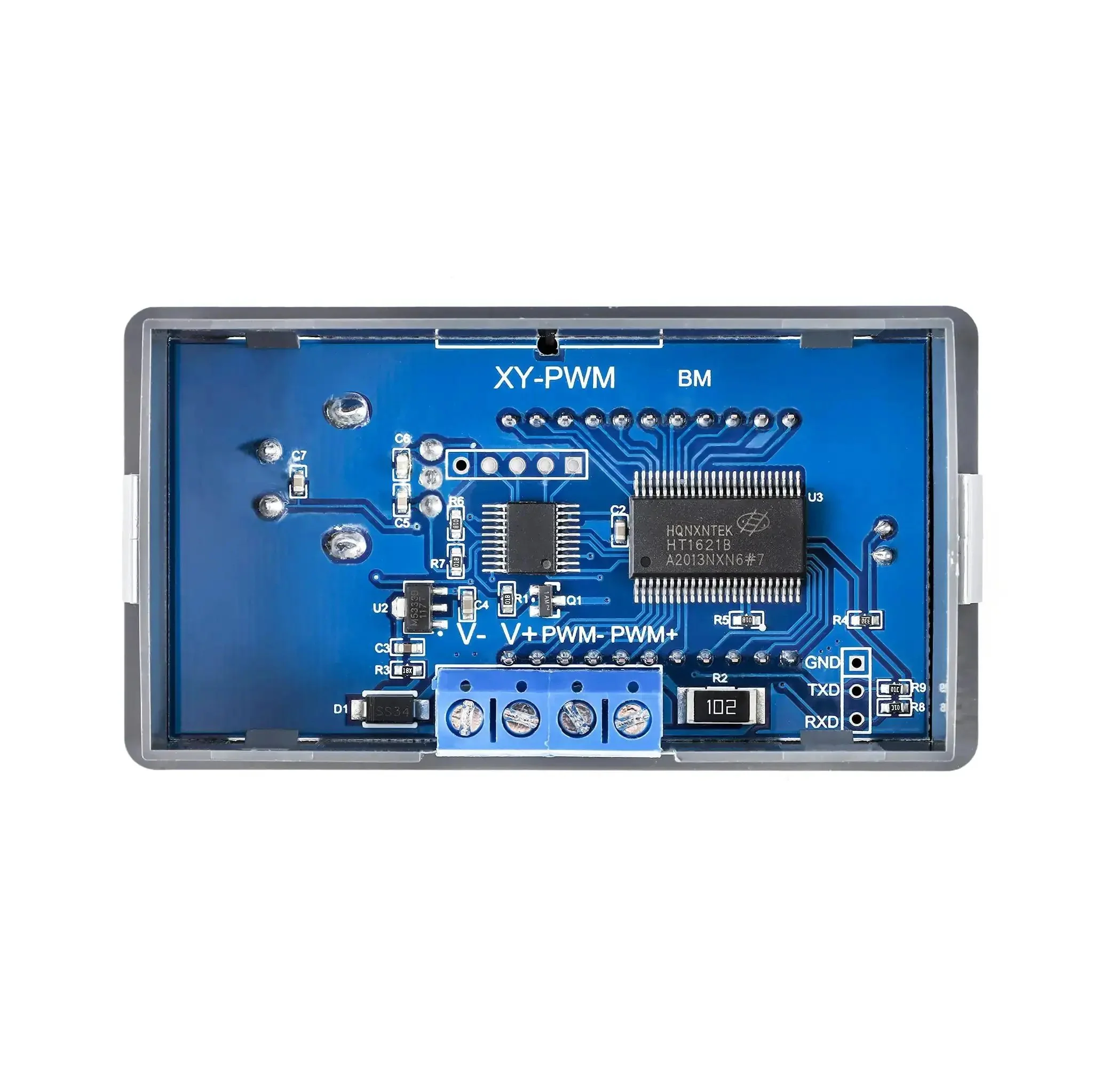 Beefy 1-Channel PWM Signal Generator XY-KPWM Dual Mode From 1Hz To 150kHz With Fine Mode 1Hz-15kHz 0.1% Duty Step LCD Display 3.3-30V Supply 5-30mA Output Compact Pulse Generator Module In Durable Shell - Image 2