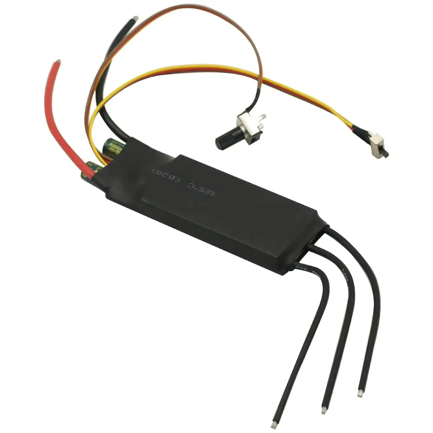 Beefy 1000W Brushless DC Motor Driver Kit 6-24V, 3-Phase BLDC Controller With Potentiometer, ESC Regulator, Hallless Drive Board, Speed Controller Module, Analog 0-5V Input, PLC Ready