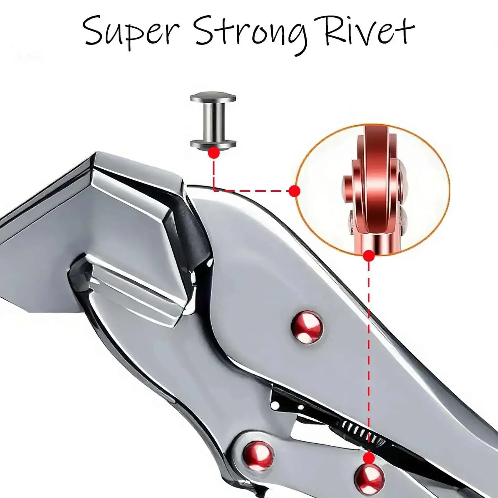 Beefy 11 Inch Locking Pliers Spring Loaded Action Anti Rust One Handed Operation Heavy Duty Vise Grips Built from High Carbon Steel for Quick Grips and Everyday Repairs - Image 4