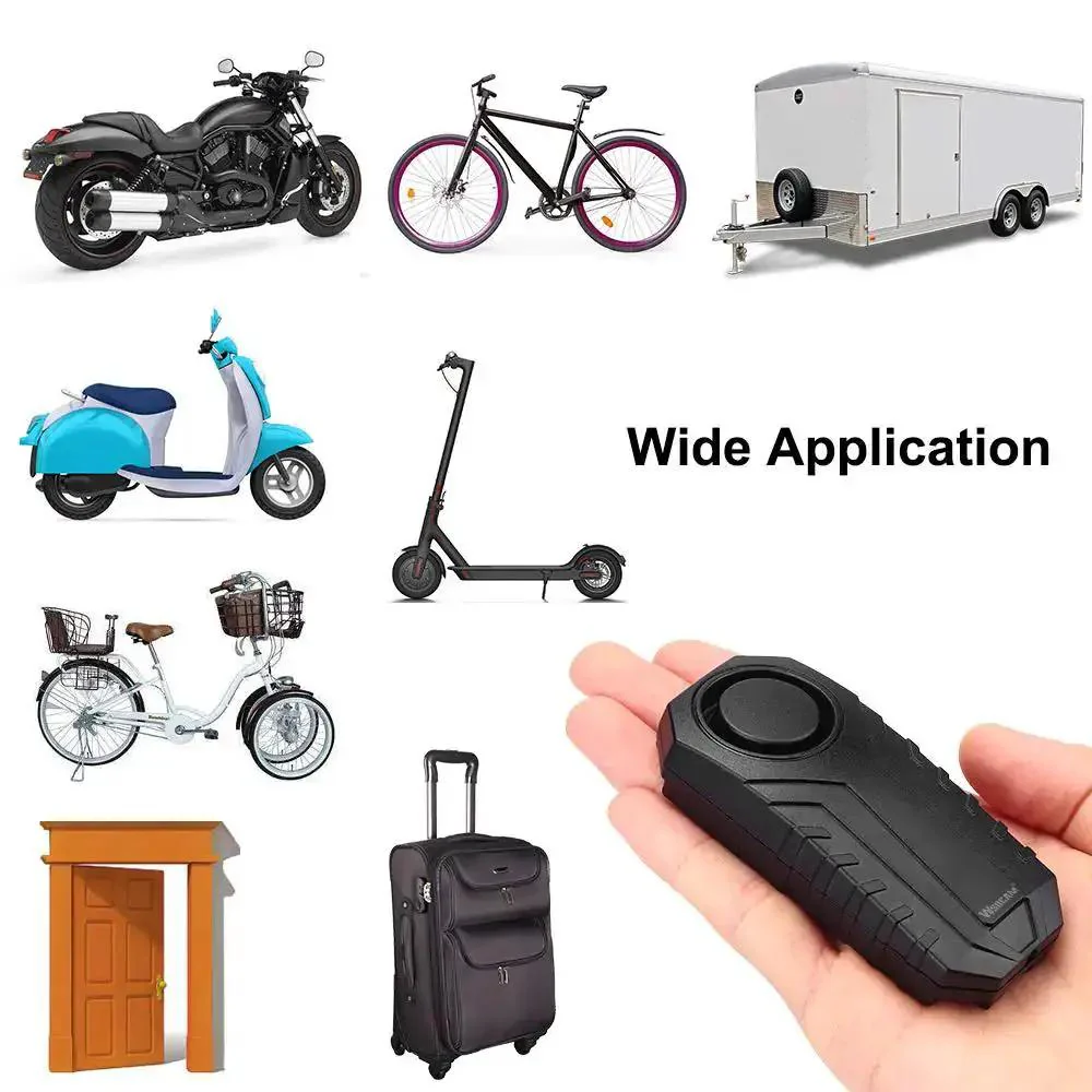 Beefy 113dB Wireless Bike Alarm With Remote Vibration And Motion Sensor IP55 Waterproof Adjustable Sensitivity And Volume 66 Foot Remote Range Vehicle Find Mode For Bikes Electric Bikes Motorcycles And Scooters - Image 2