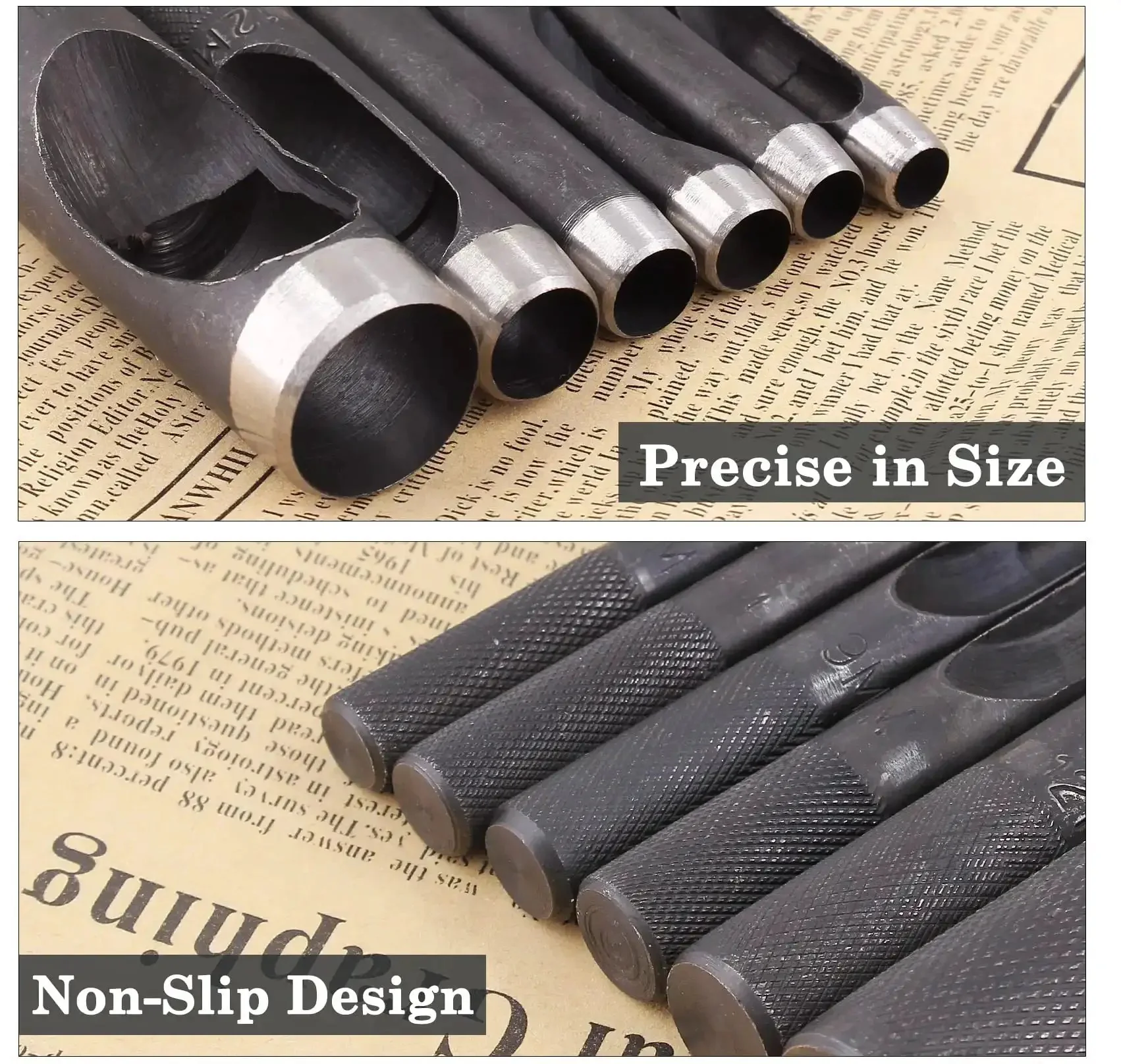Beefy 12mm Round Gasket Punch Tool Heavy Duty Carbon Steel Hollow Hole Cutter For Leather Belts And Watch Bands 92mm Overall Length Metric Ideal For Fabric Canvas Paper Plastic Craft - Image 2