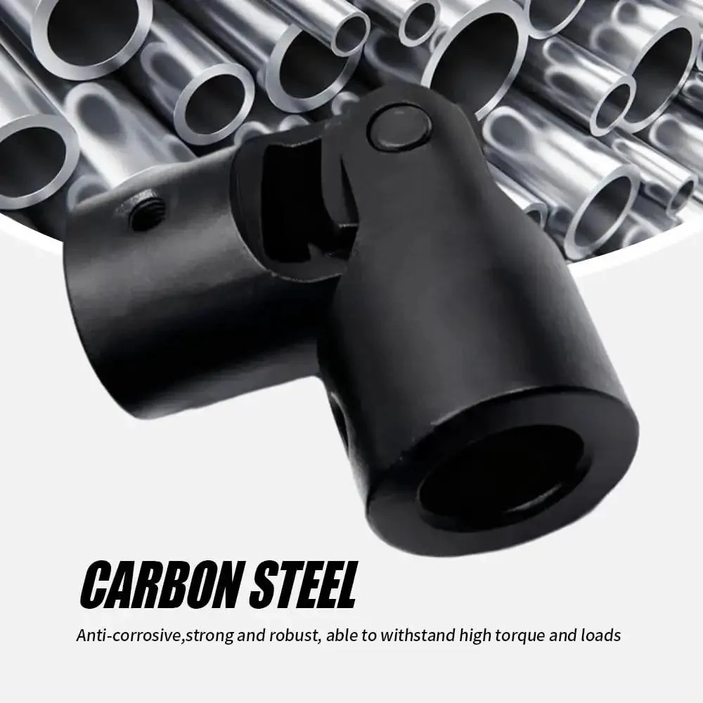 Beefy 12mm To 12mm Universal Joint Coupling For RC Cars And Robots, 25mm Dia By 56mm Length Carbon Steel U Joint Rotatable Steering Shaft Connector, High Torque DIY Model Motor Linkage For Hobbyists - Image 6