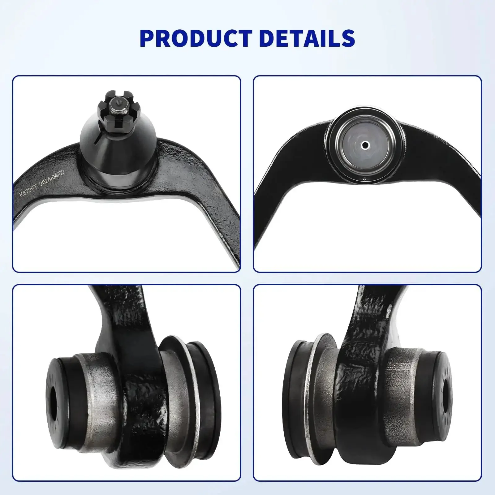 Beefy 12pc 2WD Front Suspension Kit For 1997-2002 Ford Expedition, 1997-2003 F-150, 1997-1999 F-250, 1998-2002 Lincoln Navigator With Upper Control Arms, Lower Ball Joints, Tie Rods, Sway Bar, Pitman Arm And Idler Arm - Image 3