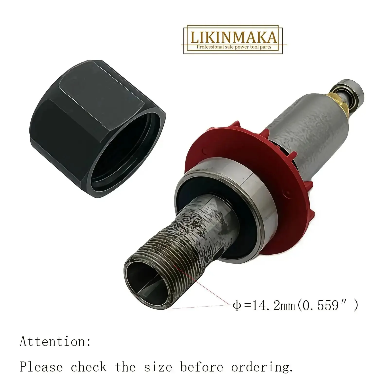 Beefy 1/4 Inch Router Collet Kit With Self Releasing Chuck And Locking Nut For Replacing 48-66 Series Collets Includes 14-46-0166 And 48-66-0975 Compatible With 48-68-0031 - Image 2