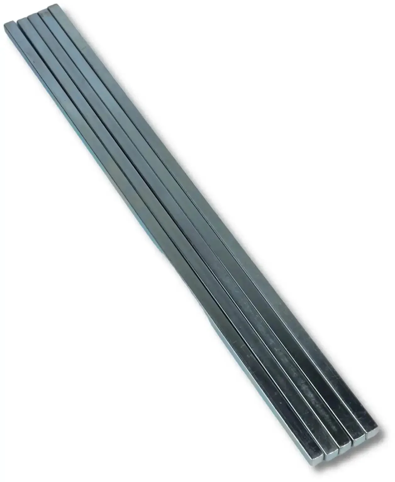 Beefy 1/4 Inch Square Steel Bar Stock Pack of 5 Zinc Coated Cold Drawn 1/4 x 1/4 x 12 Inch Bars for Precision Key Stock and DIY Machining Projects, Heavy Duty Metal Stock for Fabrication and Pro Gear - Image 3