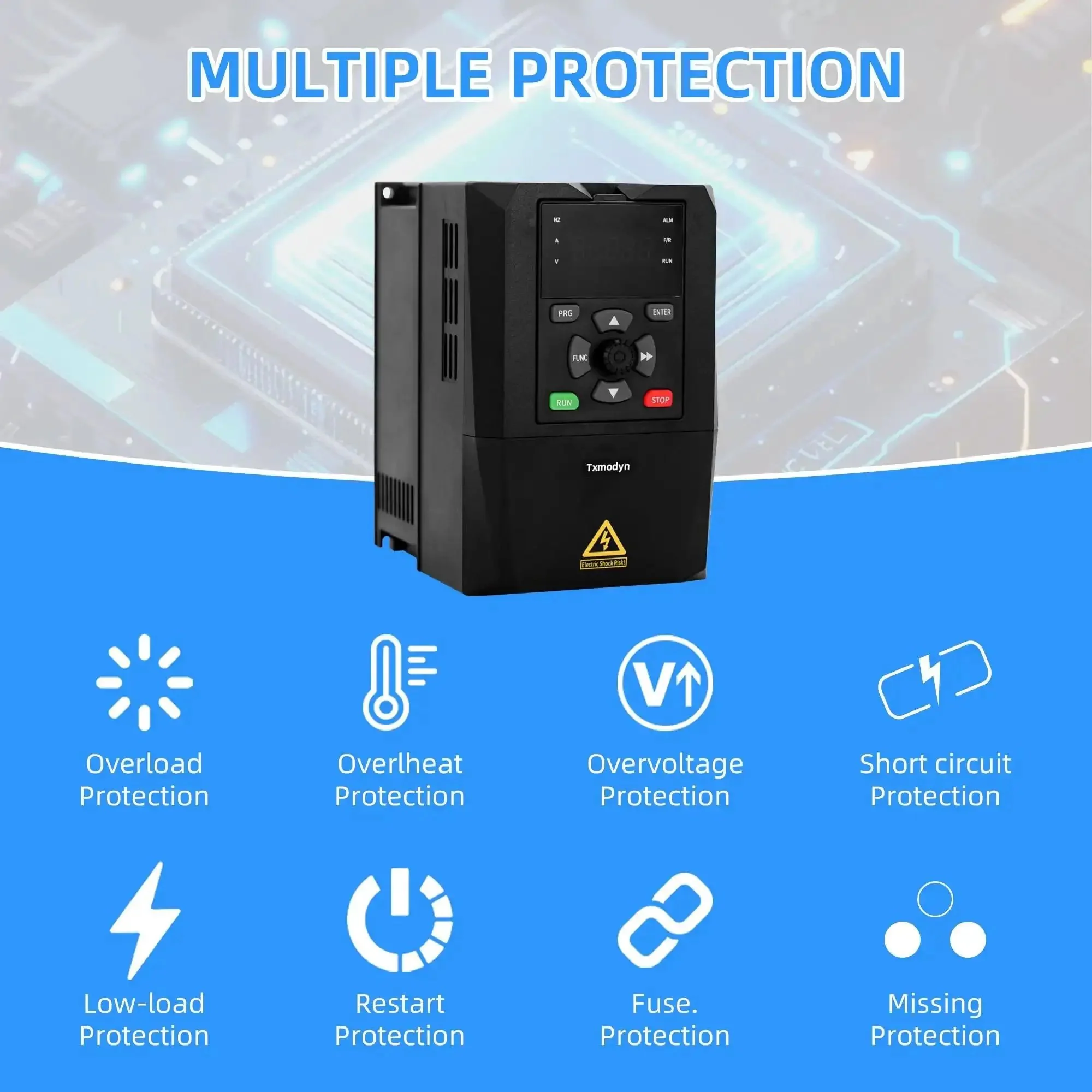 Beefy 15KW 20HP VFD Variable Frequency Drive 380V 440V 3 Phase Input And Output 32A Inverter For Spindle Motors CNC Machines And Industrial Motor Speed Control 0 To 3200 Hz - Image 8