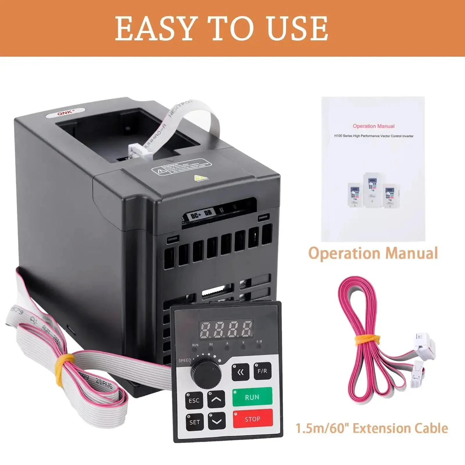Beefy 1.5KW 2HP 110V AC VFD Converter Single To 3 Phase Inverter For CNC Spindle Motor Speed Controller With 0-1000 Hz Output, 14A Input, Low Noise And Low EMI - Image 6