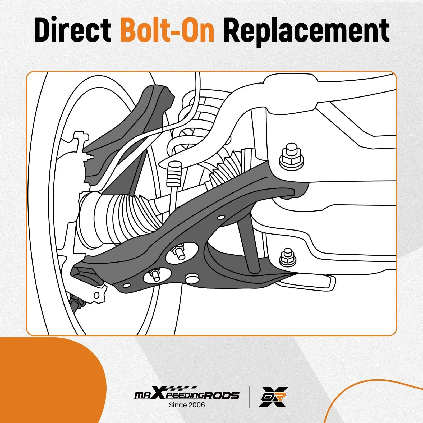 Beefy 2 Piece Front Lower Control Arm With Ball Joint For Chrysler 200 2015 2017 With 17 Inch Wheels And Dodge Dart 2013 2016 1.4L Turbo Engine Driver Side And Passenger Side Assemblies - Image 7