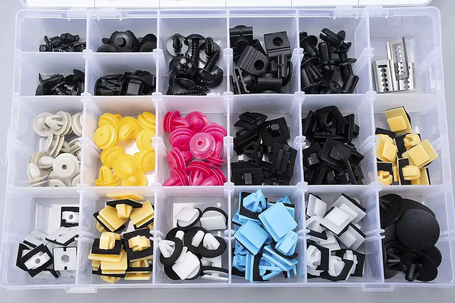 Beefy 200 Piece Hyundai And Kia Retainer Clip Kit For Body Interior And Exterior 20 Sizes Durable Nylon Construction Easy Replacement For Missing Or Damaged Clips - Image 3
