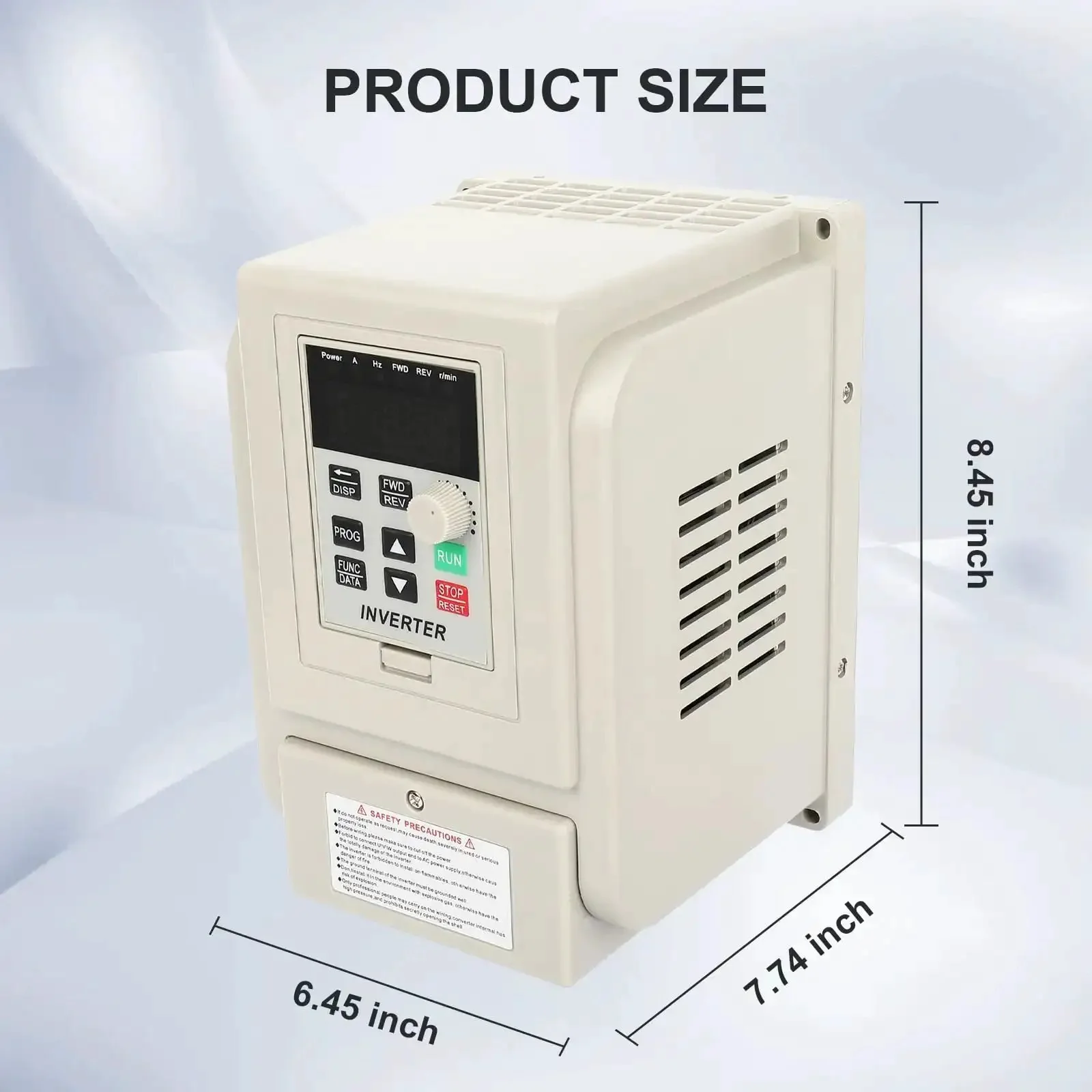 Beefy 220V VFD Inverter For Motor Speed Control 50 Or 60 Hz Two Point Two Kilowatt Single Phase Input To Three Phase Output 0 To 400 Hz Range Easy Plug And Play Speed Controller For Industrial Equipment - Image 7
