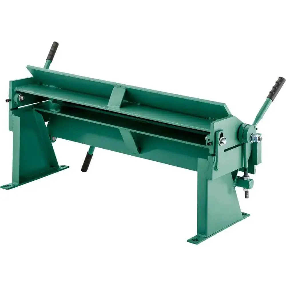 Beefy 24 Inch Benchtop Pan And Box Brake For 18 Gauge At Half Width And 20 Gauge At Full Width 0 To 135 Degree Bend Range Minimum Three Eighths Inch Bend Gray Finish Heavy Duty Sheet Metal Tool - Image 2
