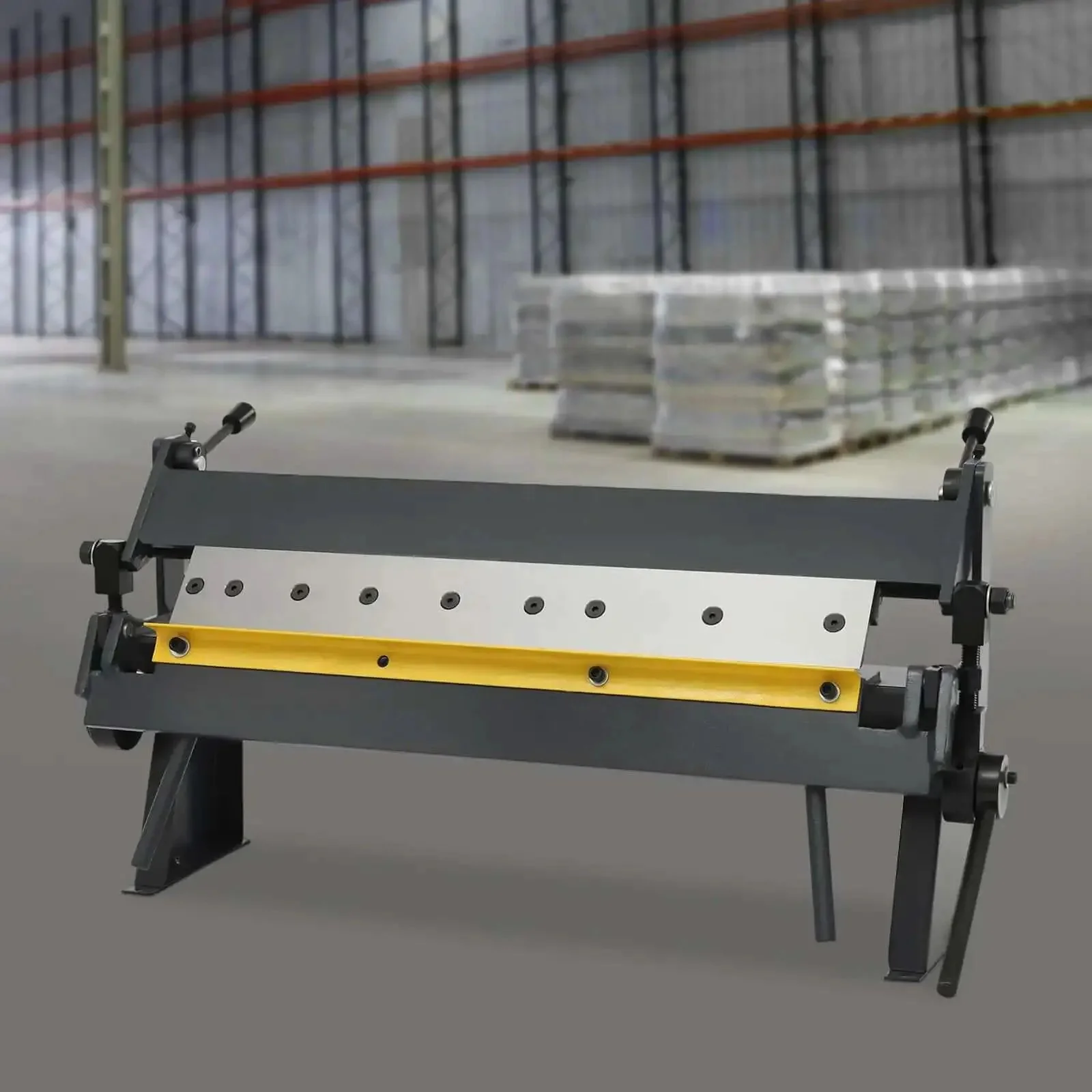 Beefy 24 Inch Sheet Metal Bending Machine With Adjustable Removable Fingers Hand Brake For Precision Pan And Box Metal Work Ideal For Copper And Aluminum Plates Industrial Grade Built To Last - Image 8