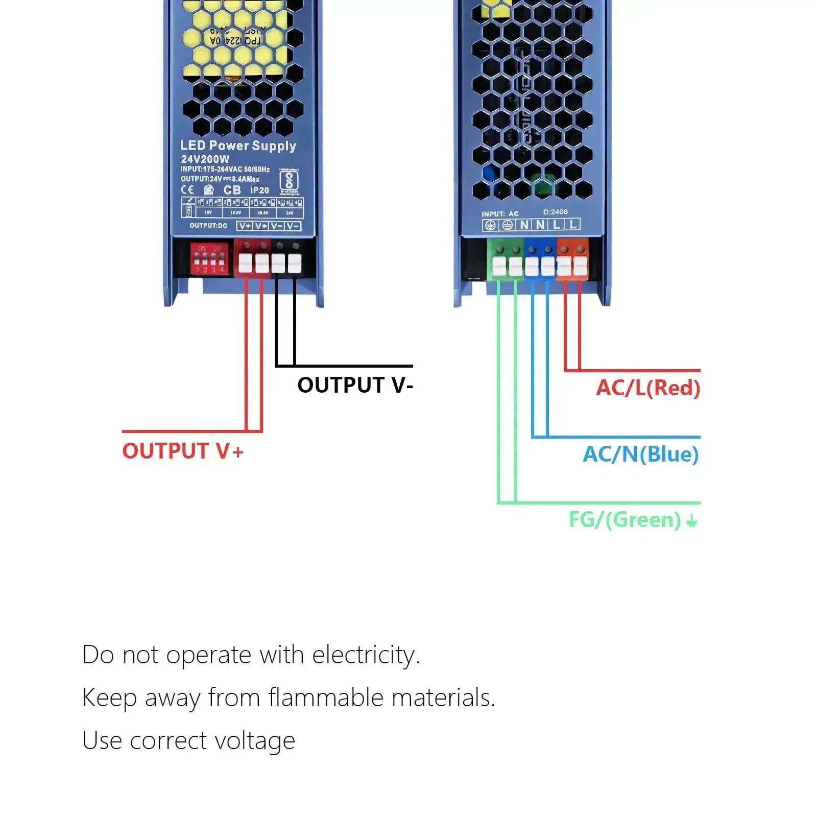 Beefy 24V 200W Constant Voltage LED Driver Power Supply With Four Gear Dimming IP20 Protection 110V AC To 24V DC Switching Converter For LED Lighting Projects Safe Short Circuit Protection High Efficiency And Reliable Performance - Image 4