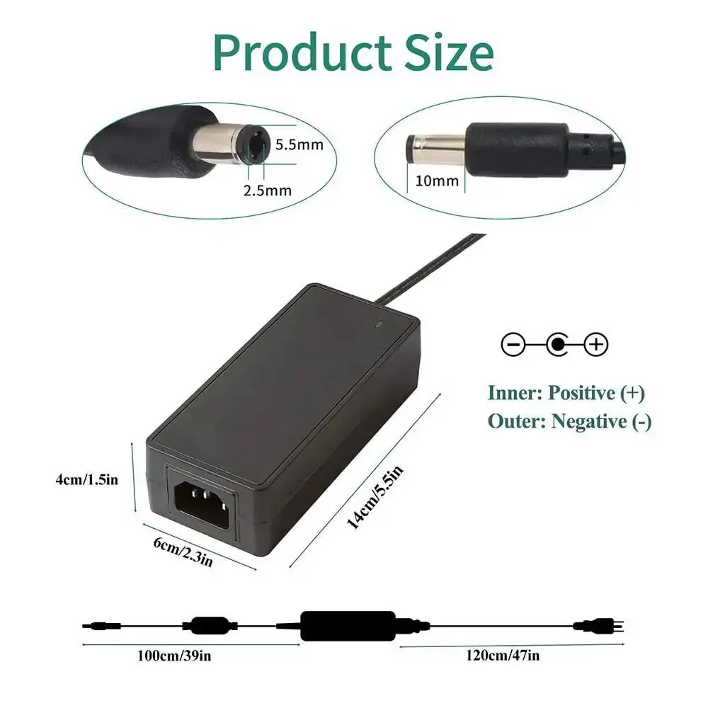 Beefy 24V DC Power Adapter 5A Switching Power Supply For LED Strip Lights CCTV Cameras And LCD Monitors From Universal 100-240V AC To 24V DC With 5.5mm X 2.5mm Plug - Image 6