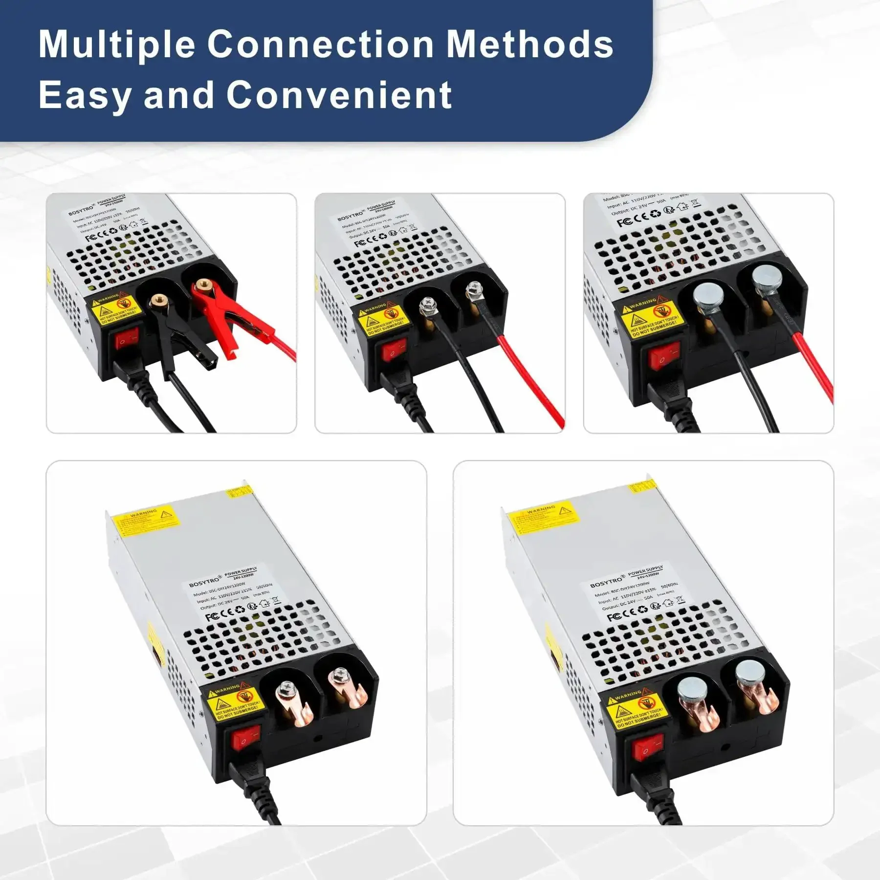 Beefy 24V DC Power Supply 1200W AC to DC Converter SMPS 50A Switching Power Supply Adapter for 3D Printers RV LED Strips Motors CCTV and Lab Equipment Easy Setup High Current Reliable Performance - Image 5