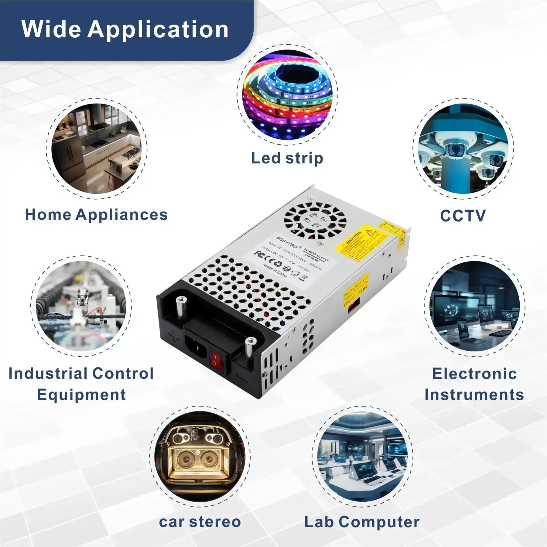 Beefy 24V DC Power Supply 600W 25A Switching Adapter 110-240V AC To 24V DC Converter For 3D Printers LED Strips Motors Pumps CCTV Electronics Lab Computers - Image 2