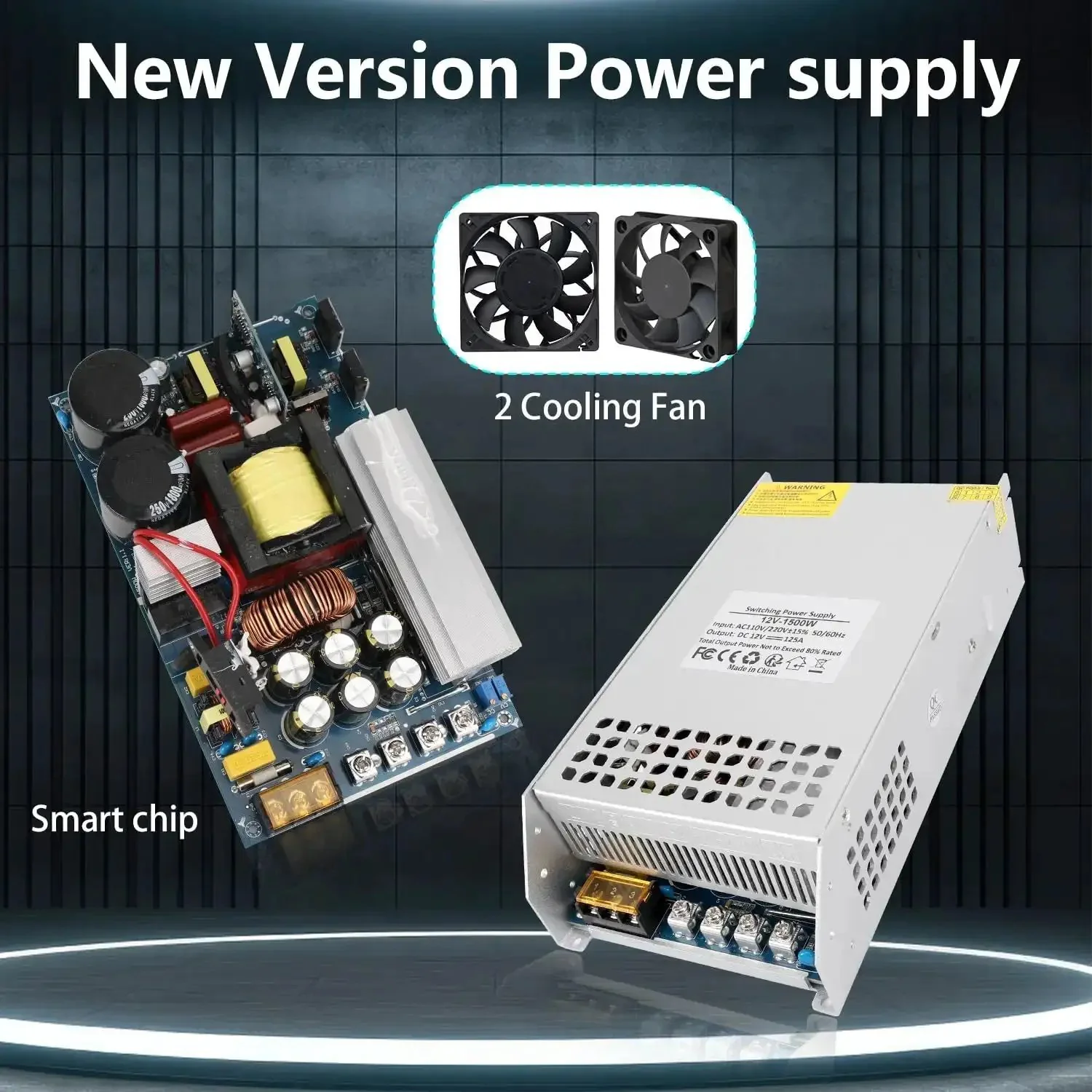 Beefy 24V DC Power Supply 62.5A 1500W 110V AC To 24V Converter Dual Output SMPS For LED Strips Motors Pumps CCTV Car Stereo And 3D Printers Easy Plug And Play AC To DC Power Solution - Image 5
