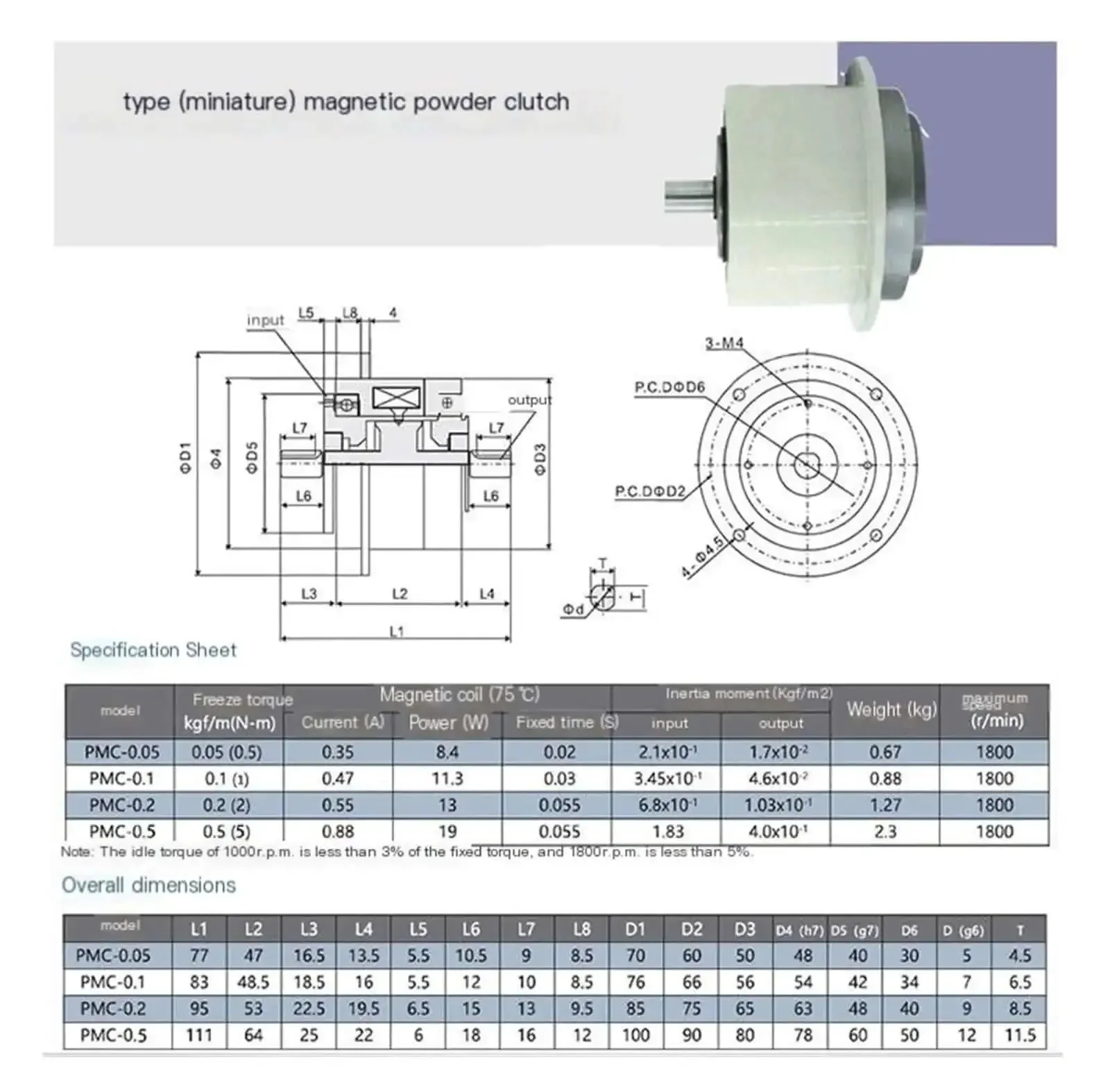Beefy 24V Magnetic Powder Clutch And Brake For Tension Control Electromagnetic Brake With Single Or Dual Shaft Winding And Unwinding Stable Torque Durable Alloy Powder 0.5Nm Output - Image 2