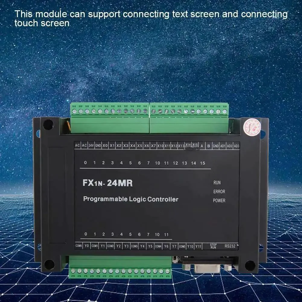 Beefy 24V PLC Controller For Industrial Automation With 14 Input And 10 Output FX1N-24MR Style Programmable Logic Controller 24V 5A Transistor Output Compact Industrial Control Board Built To Last - Image 3