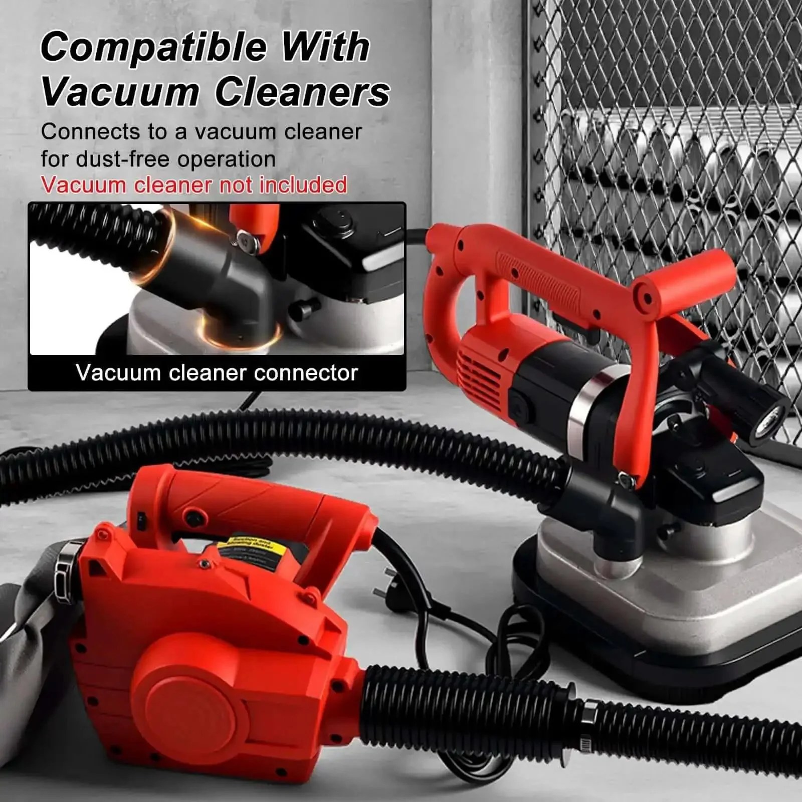 Beefy 3600W Four Head Concrete Grinder With LED Light And Full Copper Motor Electric Floor Polisher Diamond Grinding Wheel For Concrete And Wall Grinding NoRod Design - Image 4