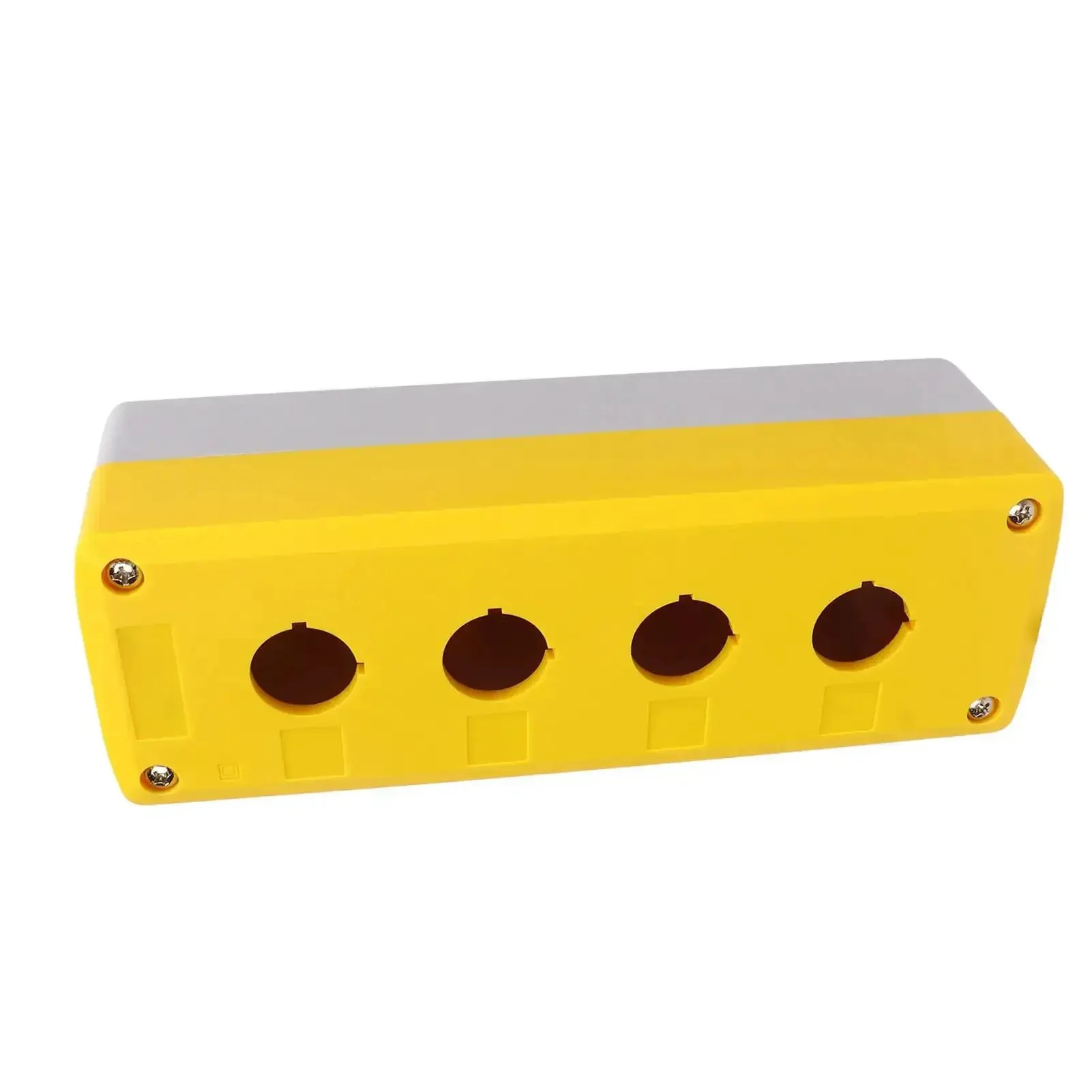 Beefy 4 Gang ABS Push Button Control Station Enclosure, Heavy Duty Industrial Electrical Box In Bright Yellow, IP65 Rated Protection For Control Panels And Machinery In Harsh Rugged Environments - Image 5