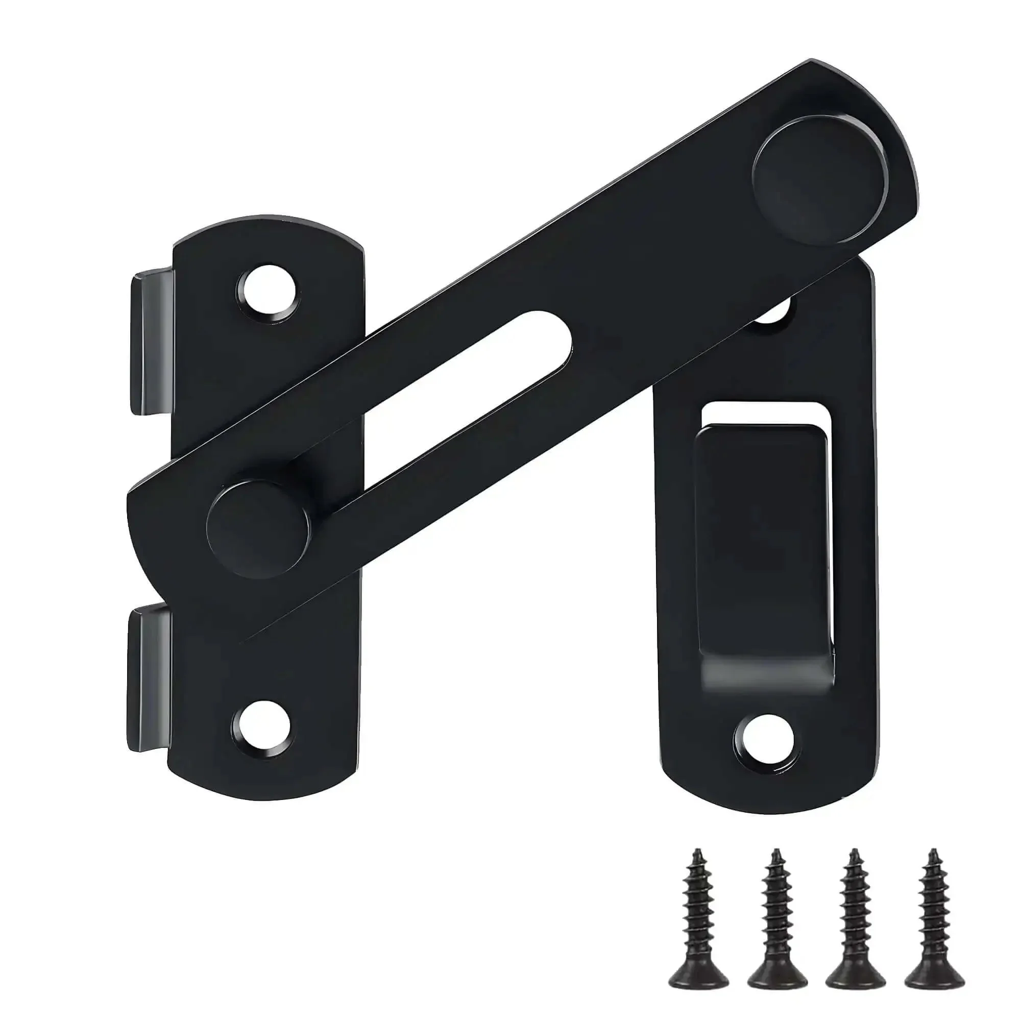 Beefy 4 Inch Heavy Duty Flip Latch Gate Latches For Barn Wood Fence And Sliding French Doors Matte Black SUS304 Stainless Steel Hardware Built Tough To Weatherproof And Resist Rust